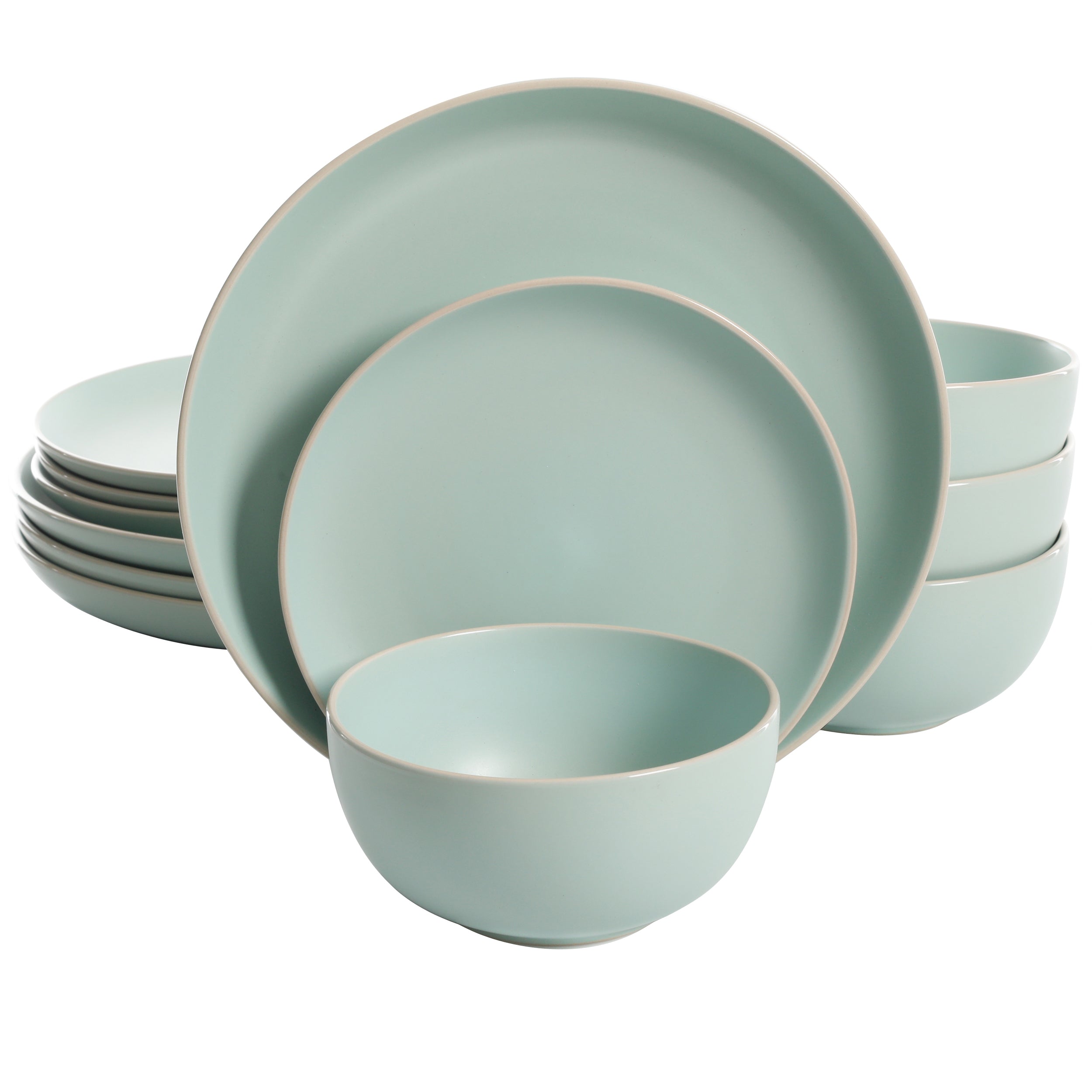 Gibson Home Rockaway 12-Piece Stoneware Dinnerware Set - Image 6