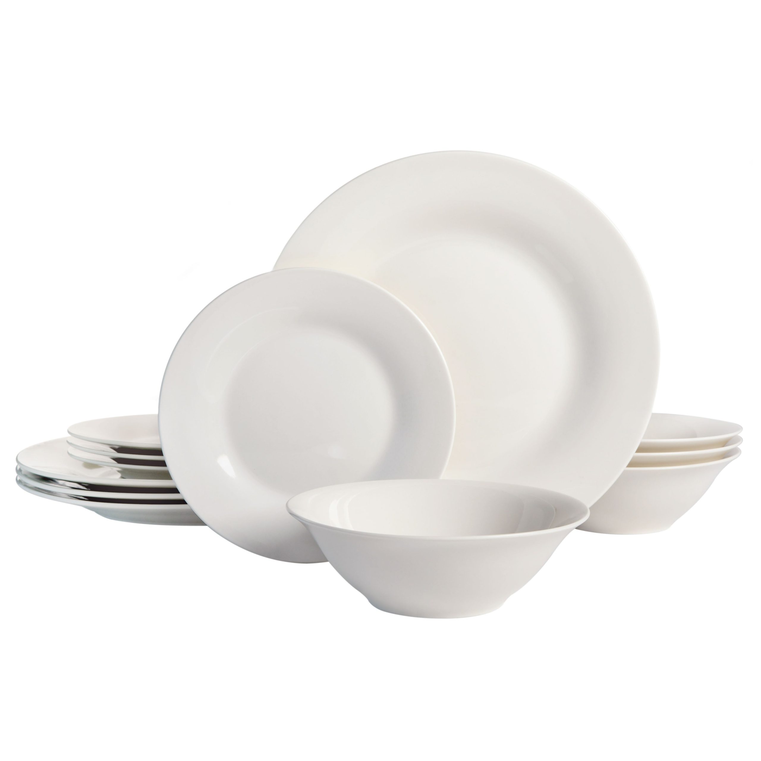 Gibson Home Everyday Round 12-Piece Fine Ceramic Dinnerware Set