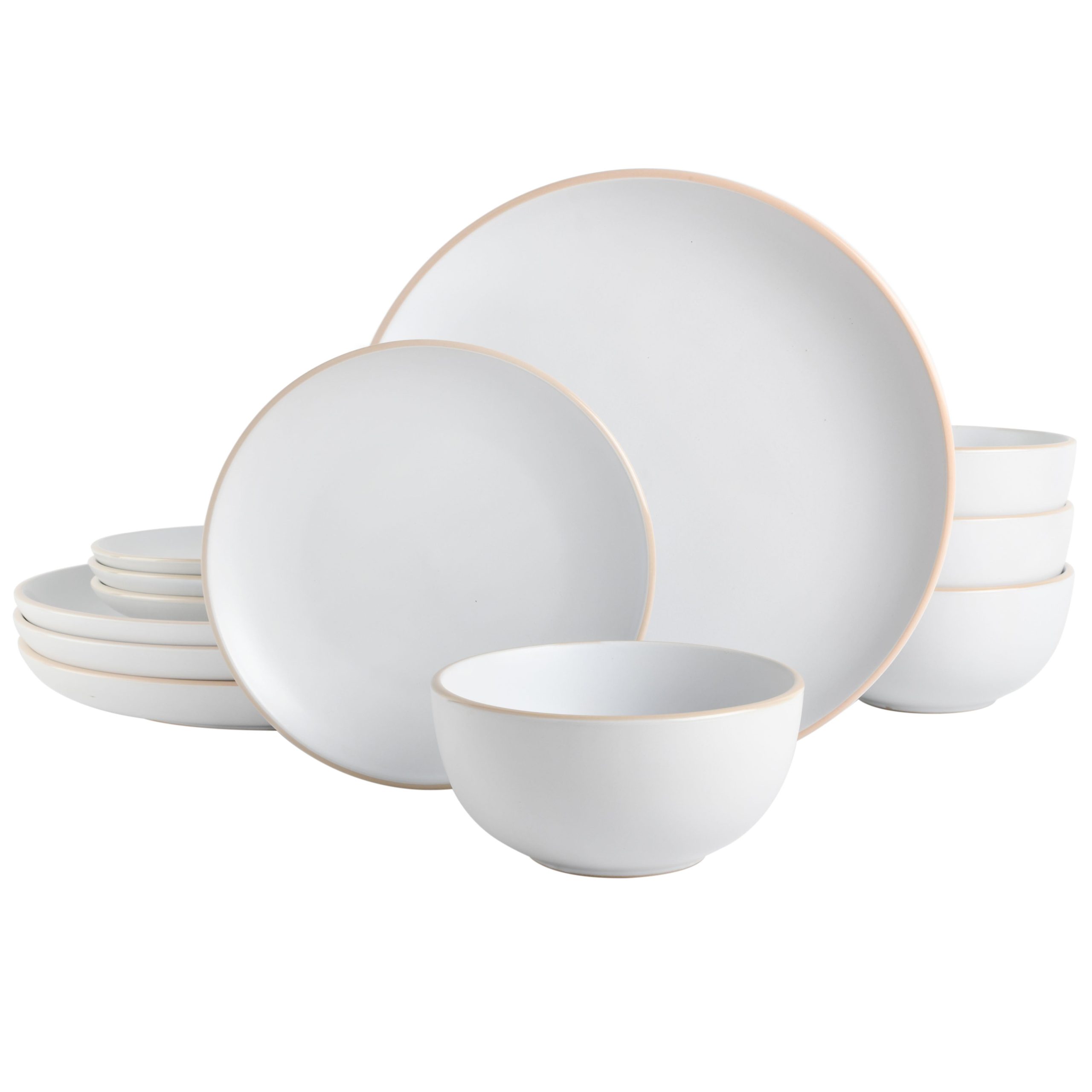 Gibson Home Rockaway 12-Piece Stoneware Dinnerware Set - Image 7