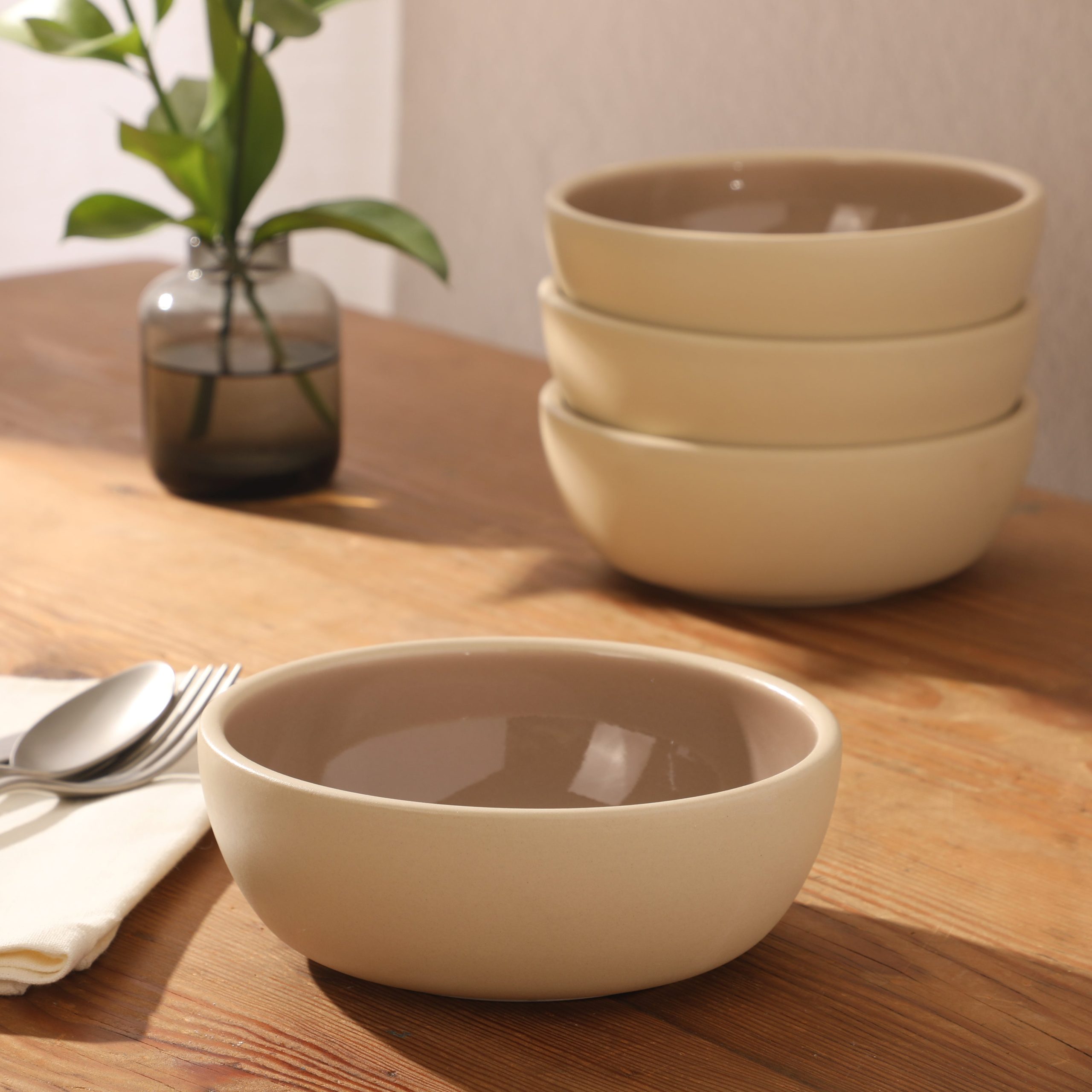 Gibson Elite - Made in Portugal - Port Gaia 4 Piece Cereal Bowl Set, 6.2” Stoneware Bowls, Reactive Glaze Finish, Soup, Dessert & Snack Bowls, Microwave & Dishwasher Safe - Image 10