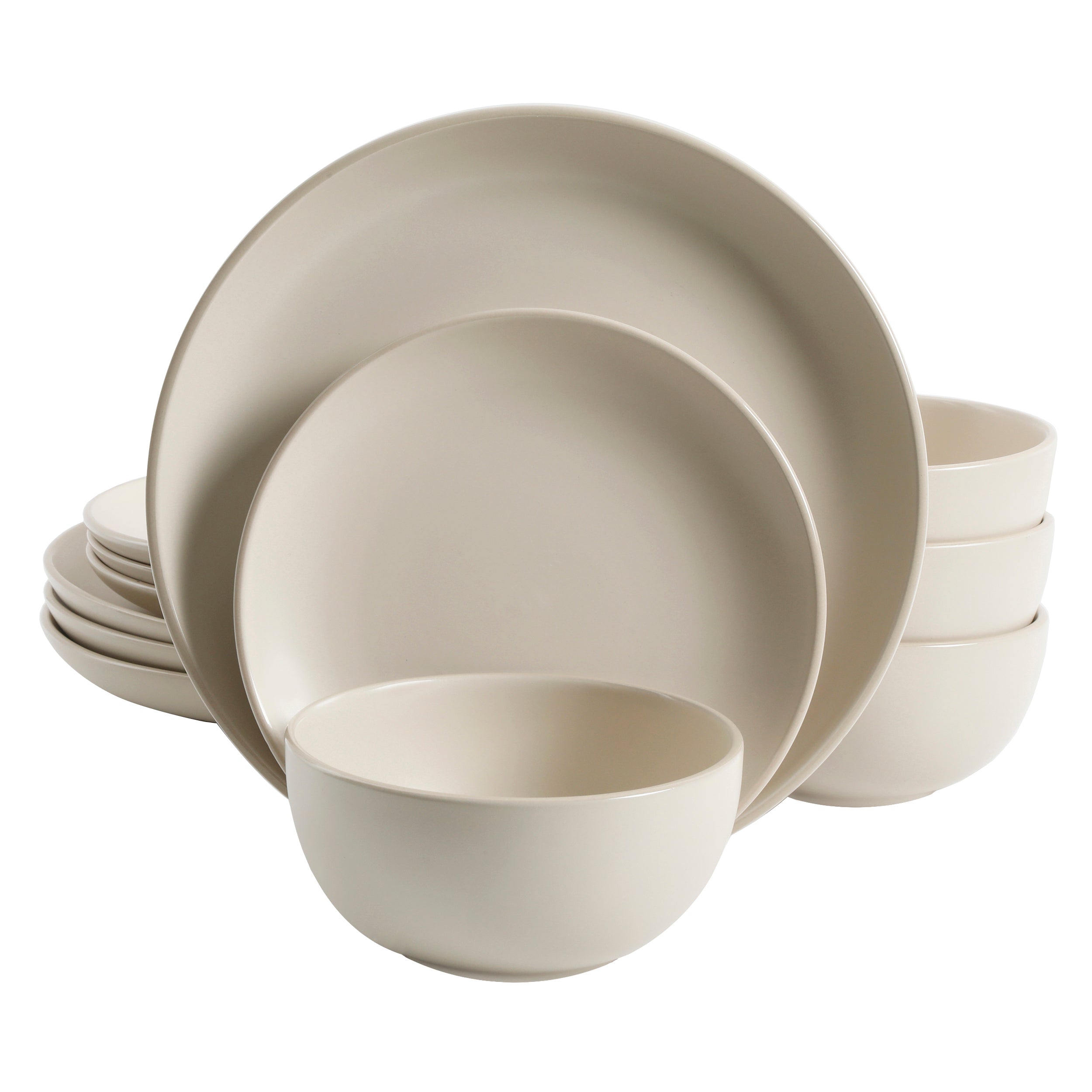 Gibson Home Rockaway 12-Piece Stoneware Dinnerware Set - Image 3