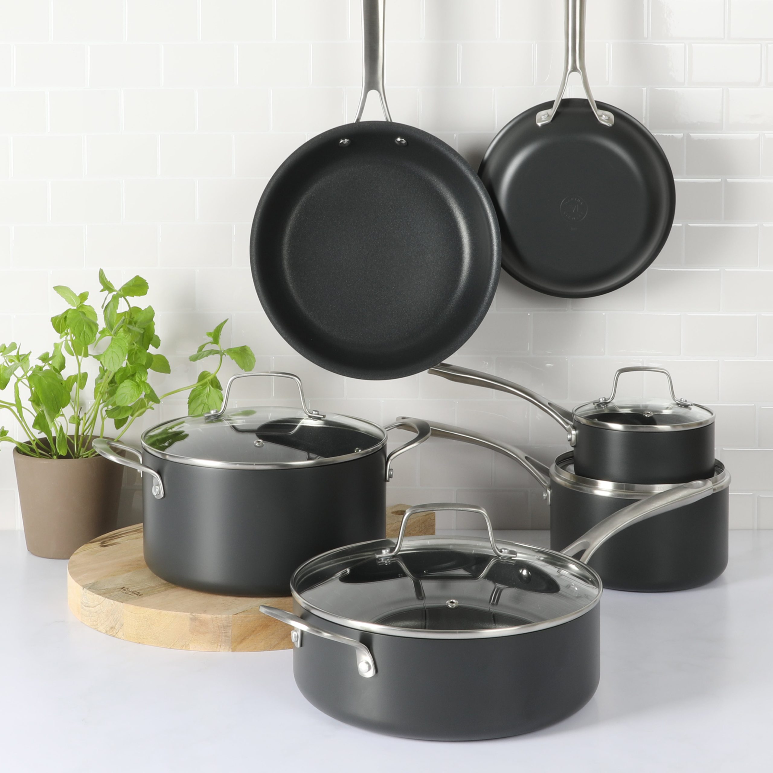 Martha Stewart Bosworth 10-Piece Hard Anodized Cookware Set - Image 2