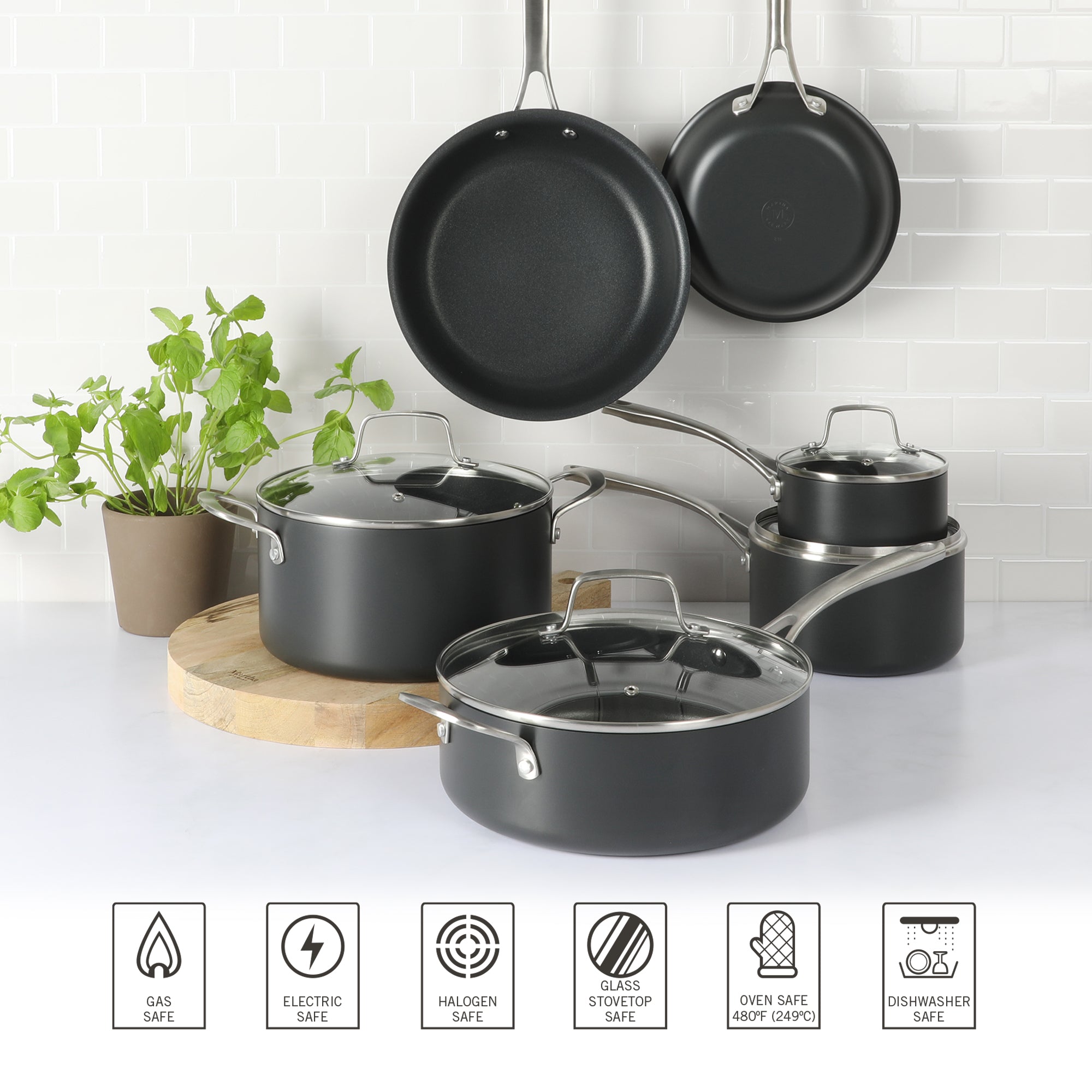 Martha Stewart Bosworth 10-Piece Hard Anodized Cookware Set - Image 7