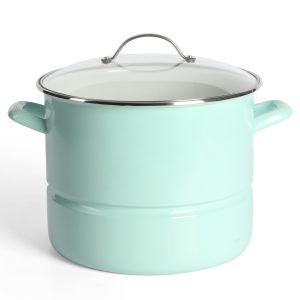 Martha Stewart Thayer 16-Quart Enamel on Steel Steamer Pot w/ Stainless Steel Insert