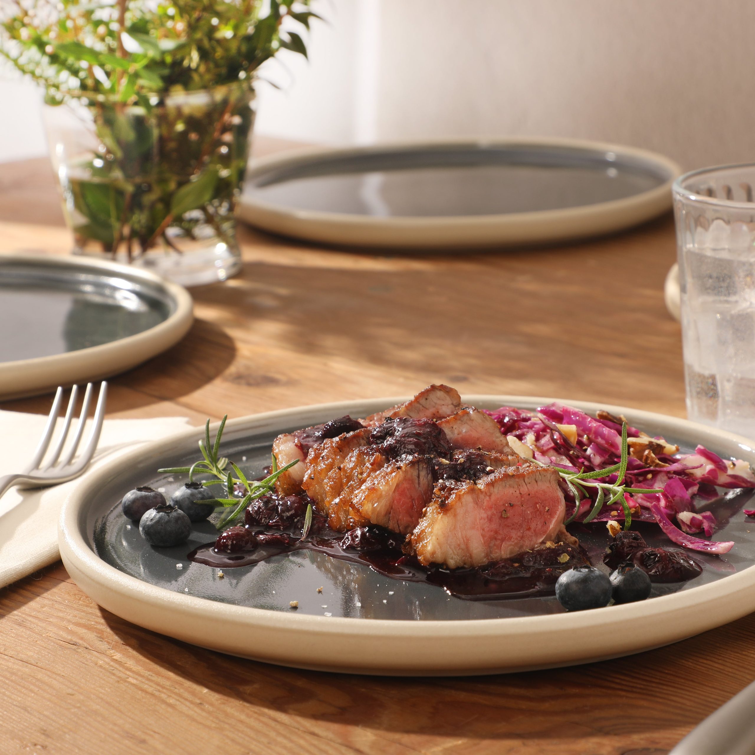 Gibson Elite - Made in Portugal - Port Gaia 10.2 Inch Dinner Plates Set of 4 - Reactive Glaze Dish Set - Image 2