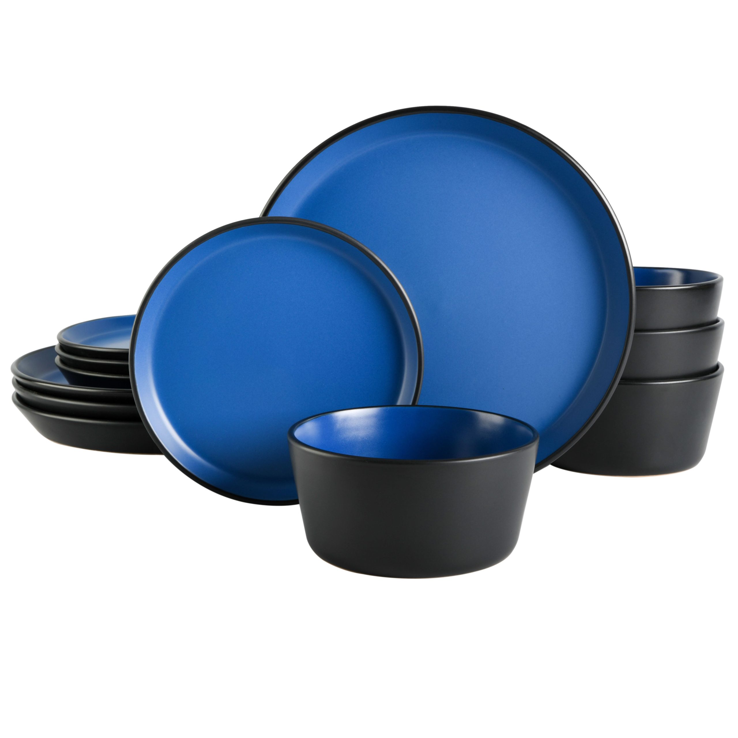 Gibson Home Sofia 12-Piece Coupe Matte Glaze Stoneware Dinnerware Set - Image 2