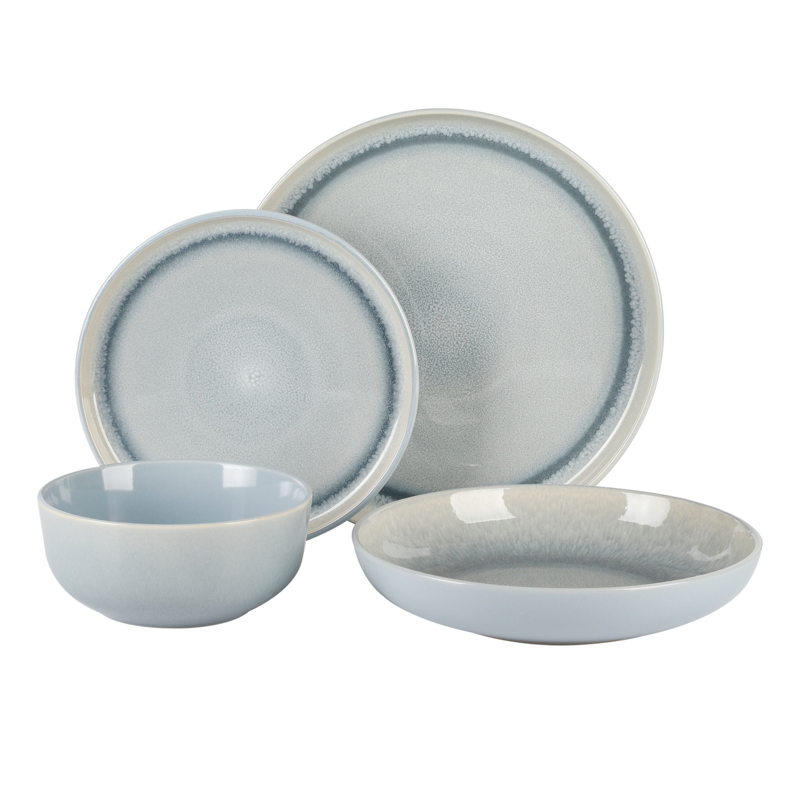 Gibson Elite Juno Moon 16-Piece Double Bowl Reactive Stoneware Dinnerware Set - Image 5