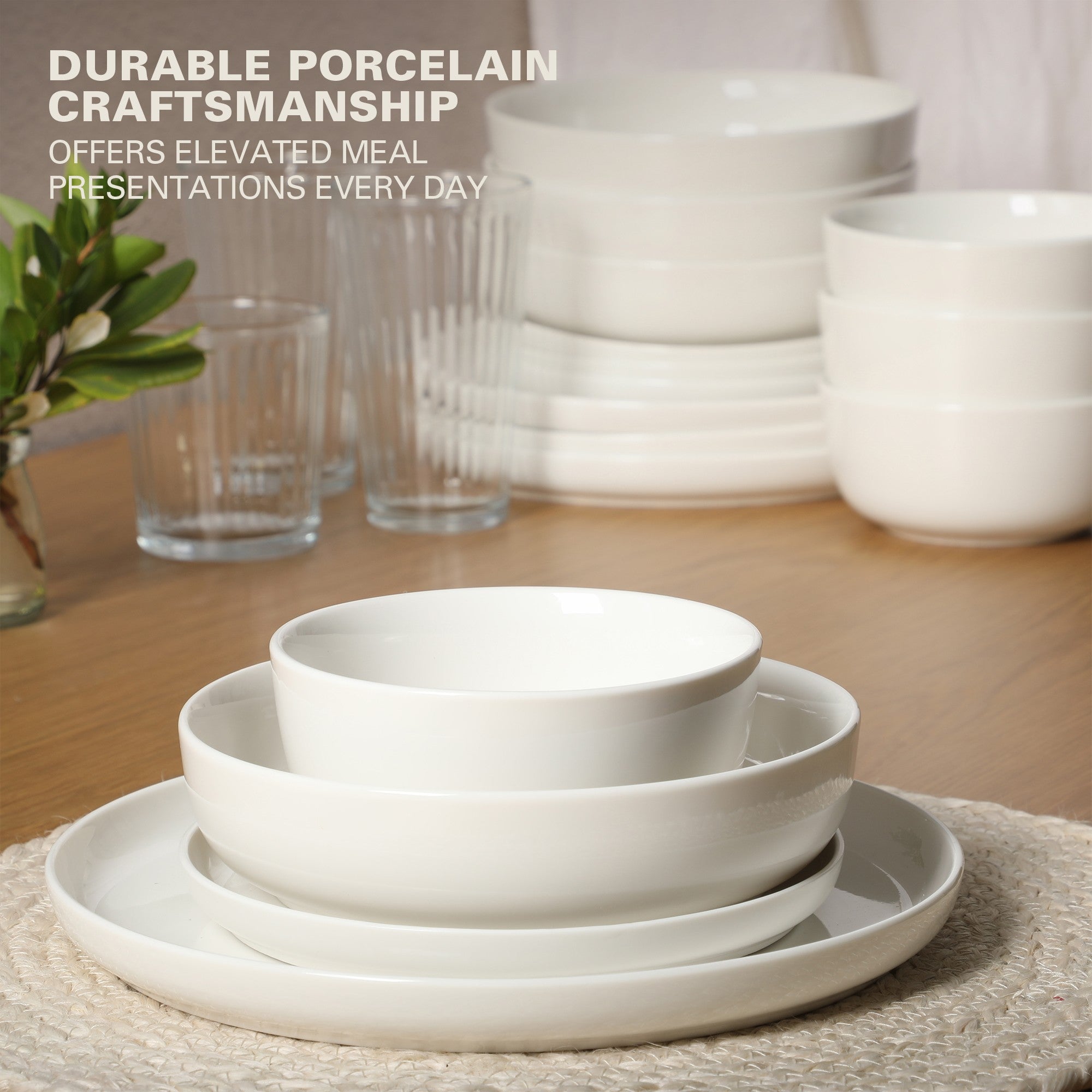 Gibson Home Oslo 16-Piece Porcelain Dinnerware Set - Image 9