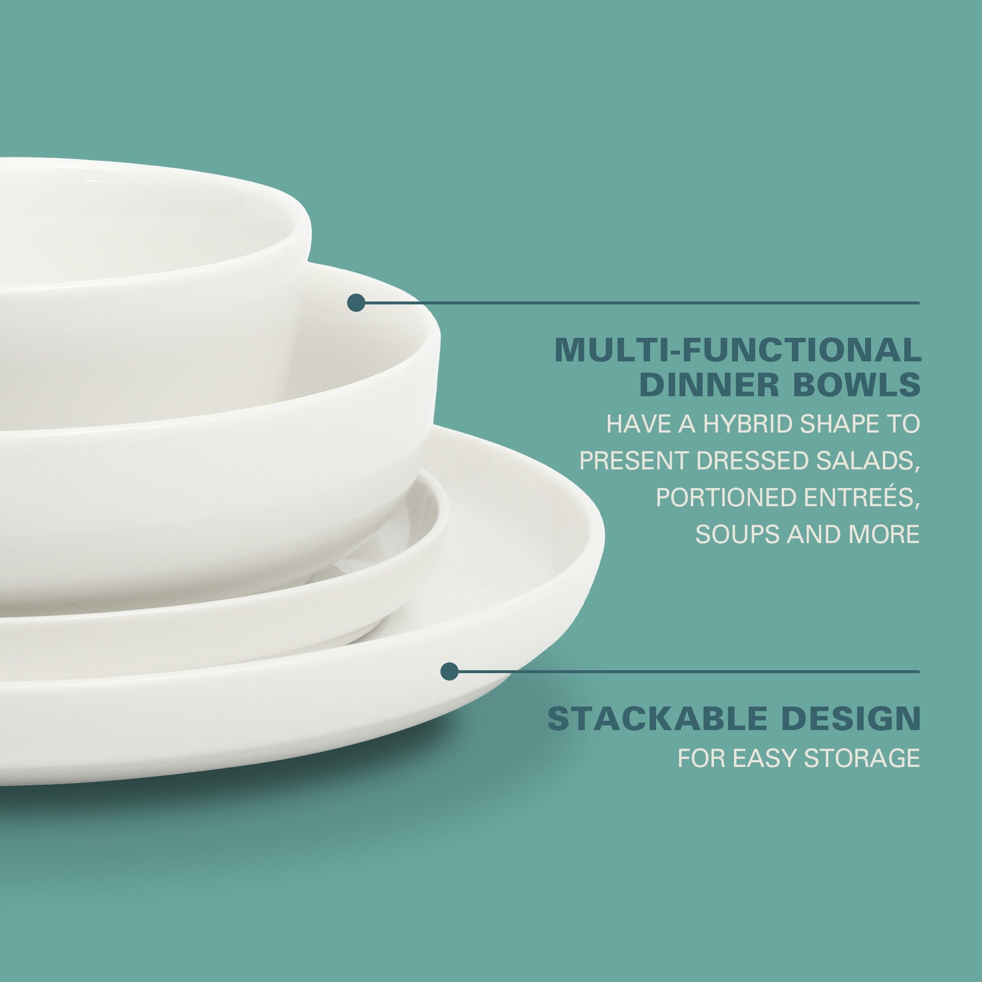 Gibson Home Oslo 16-Piece Porcelain Dinnerware Set - Image 7
