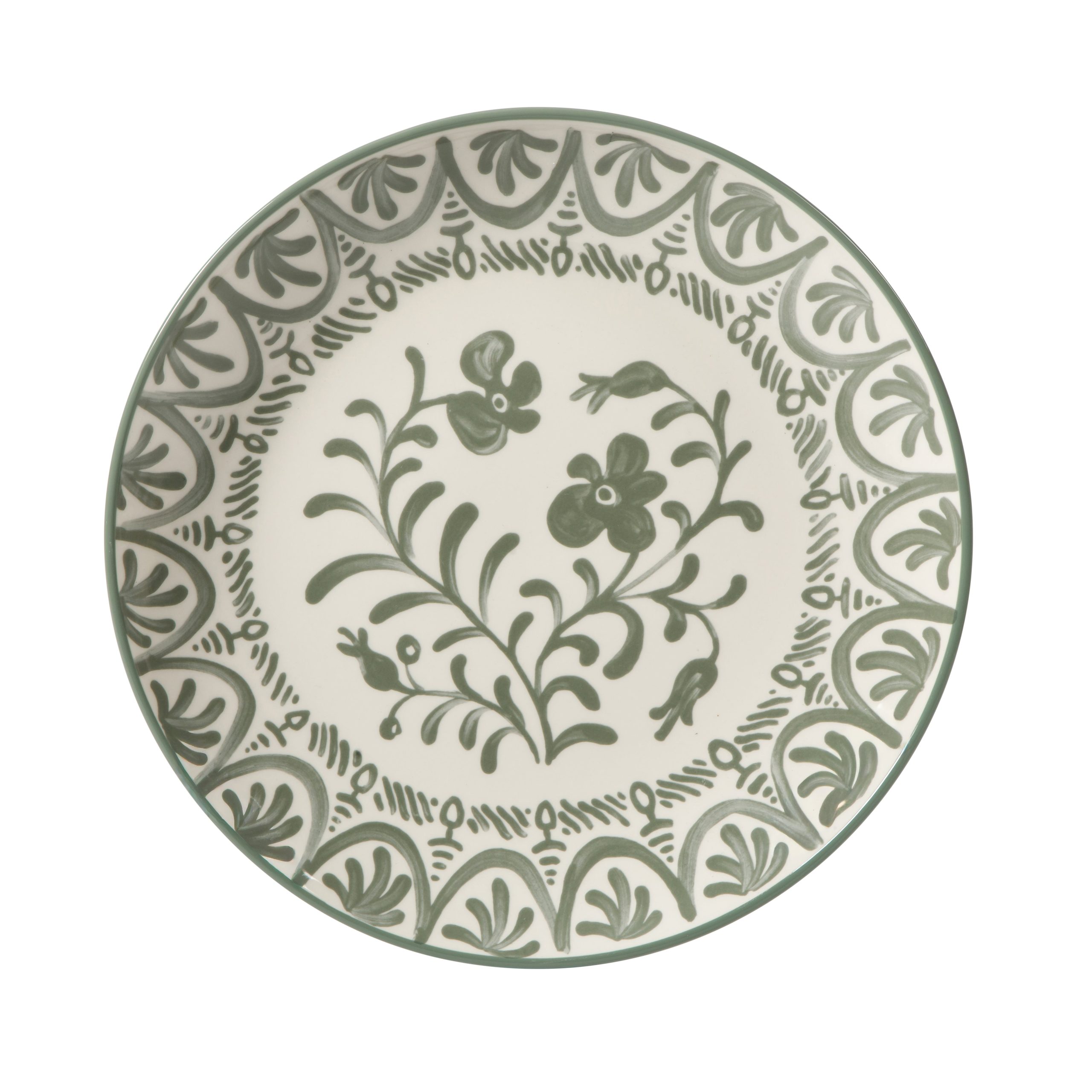 Bloomhouse - 2-Time Oprah’s Favorite Things - Valencia Flor 4 Piece 10.75” Dinner Plate Set, Stoneware Plates, Mediterranean Floral Decal Design, Microwave & Dishwasher Safe - Image 9