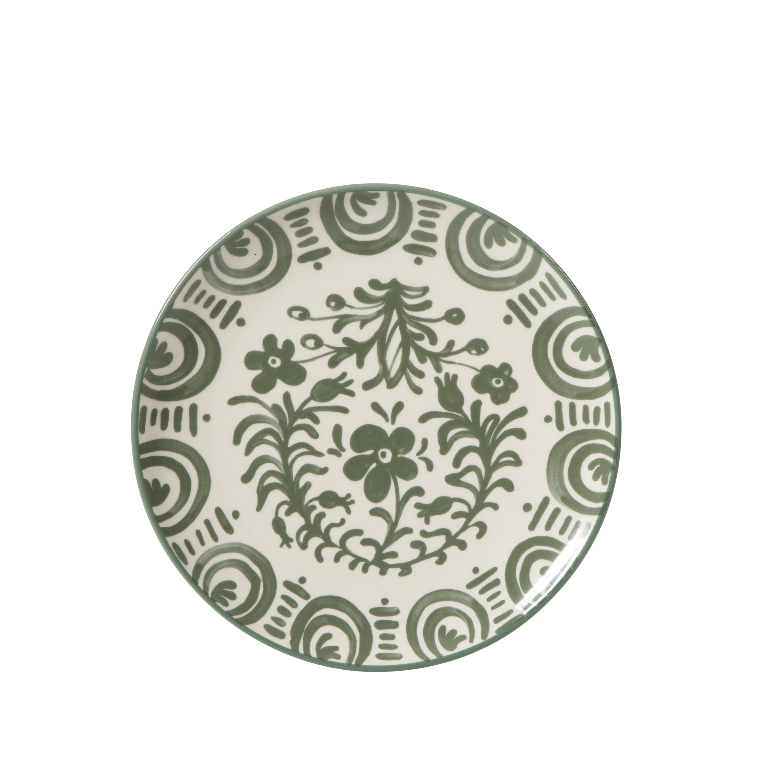 Bloomhouse - 2-Time Oprah’s Favorite Things - Valencia Flor 4 Piece Dessert & Salad Plate Set, 8.75” Stoneware Plates, Mediterranean Floral Decal Design, Microwave & Dishwasher Safe - Image 10