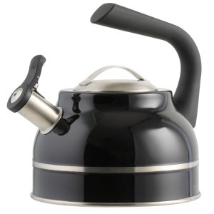 Kenmore Elite Costner 2.3-Quart Stainless Steel Tea Kettle w/ Encapsulated Base & Bakelite Handle