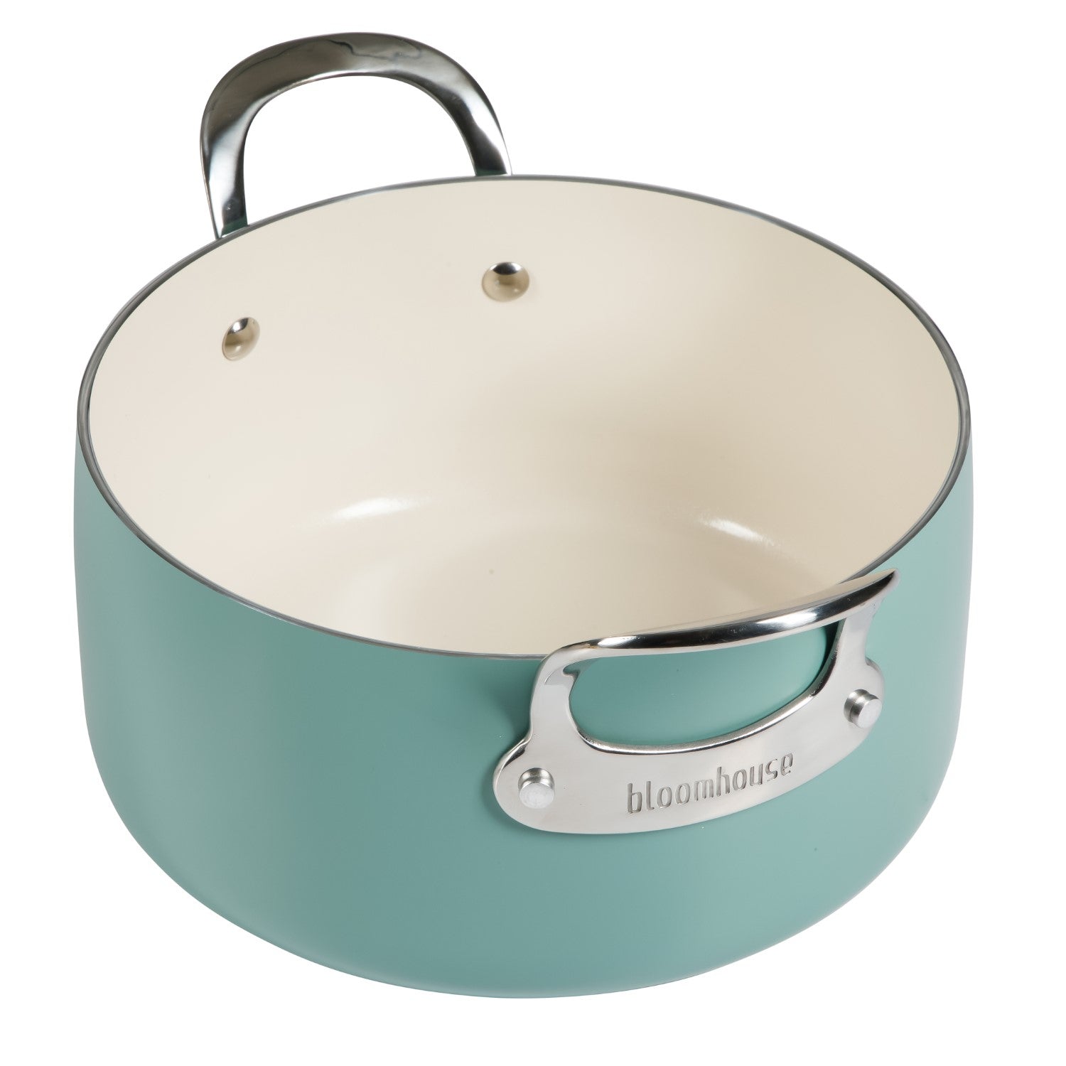Bloomhouse 6-Quart Aluminum Enamel Dutch Oven w/ Non-Stick Non-Toxic Ceramic Interior and Ceramic Steamer Insert - Image 6