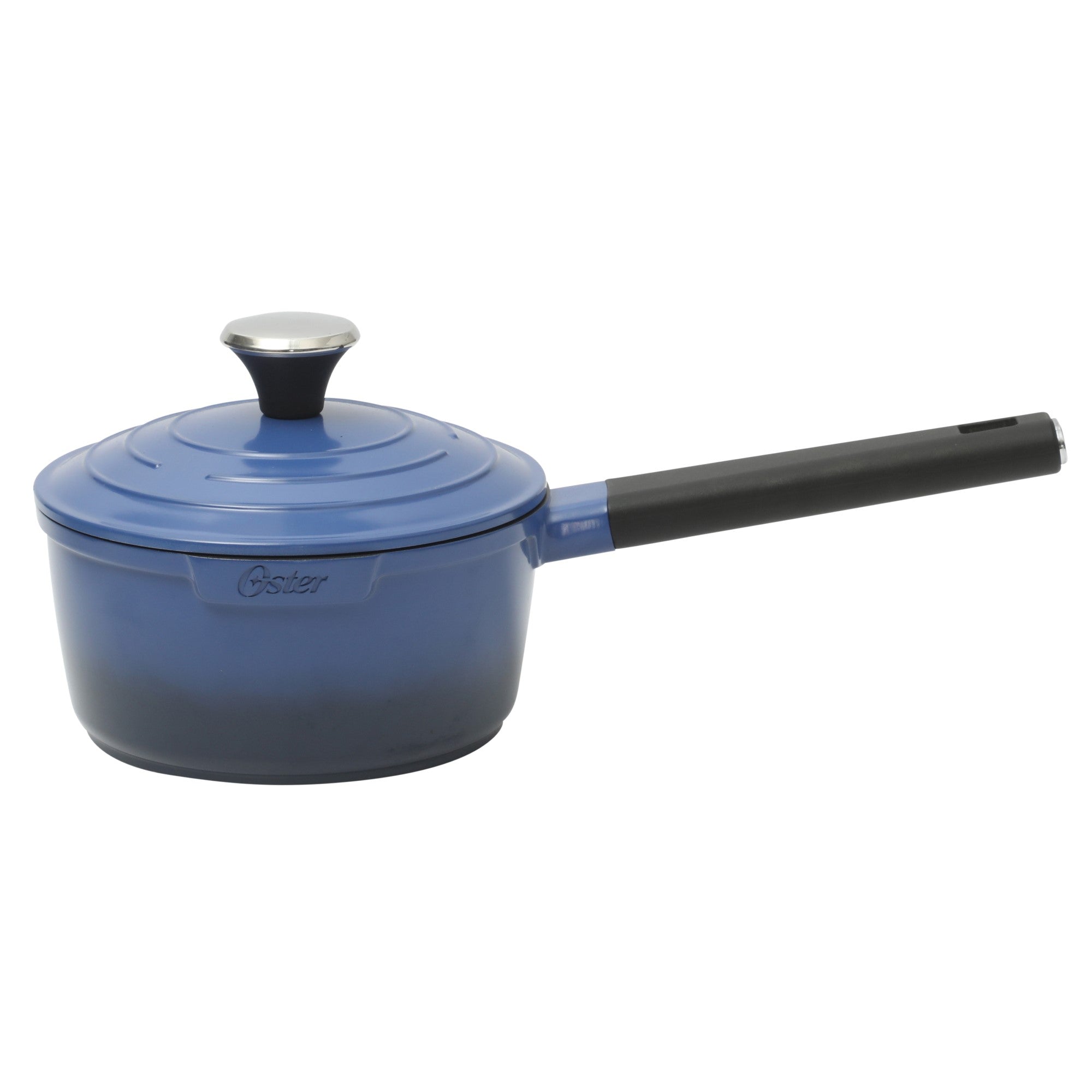 Oster Platinum Amberton 10 Piece Cast Aluminum Pots and Pans PFA Free Ceramic Non stick Cookware Set - Blue - Image 4
