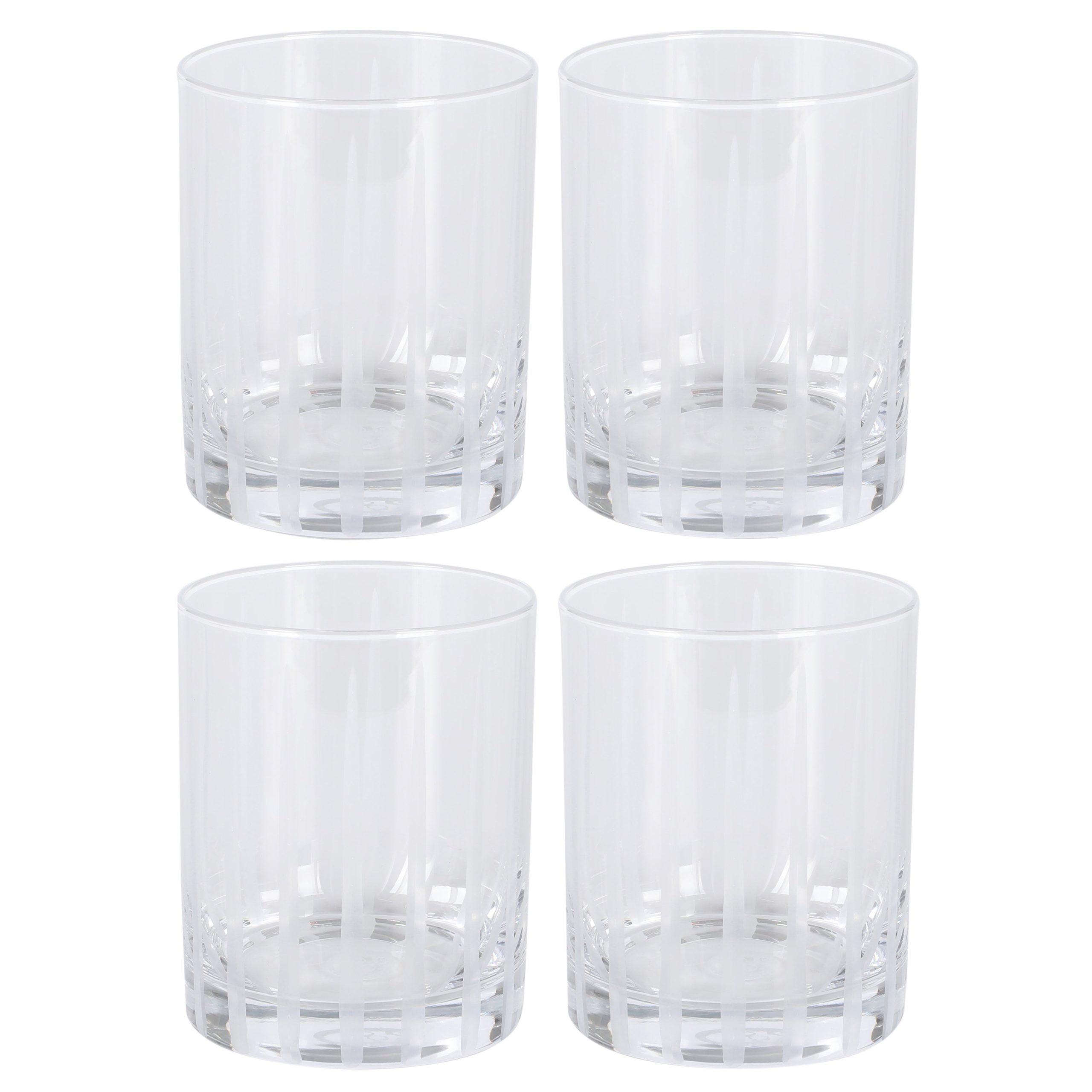 Babish 4 Piece 14 OZ DOF Old Fashioned Drinking and Whiskey Glass - Etched Handmade Clear Glass - Image 6