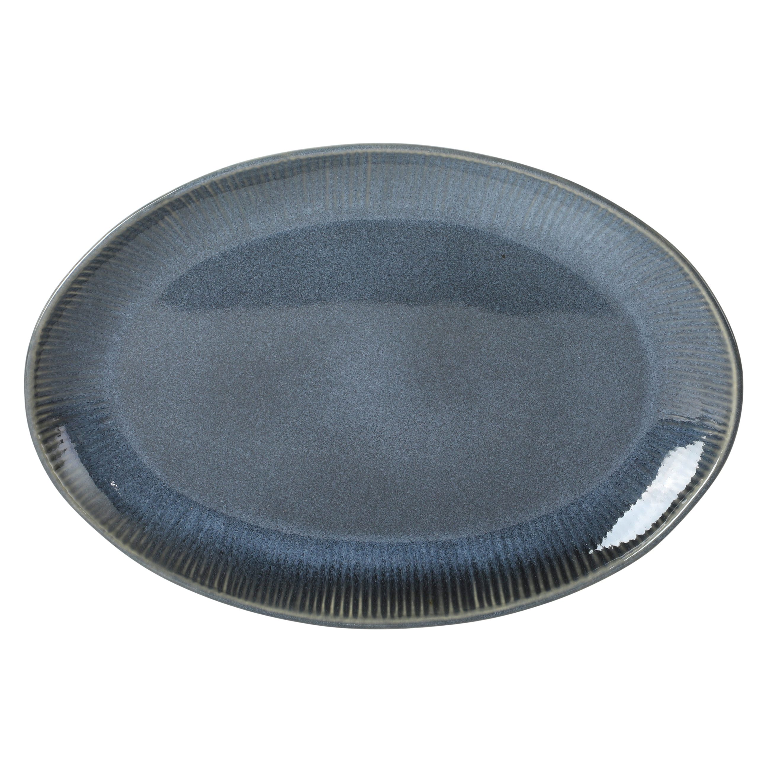 Gibson Elite Sandy Pines 3 Piece Oval Platter Set, 15.7”, 13.75” & 12” Stoneware Serving Platters, Reactive Glaze Finish, Microwave & Dishwasher Safe - Image 9
