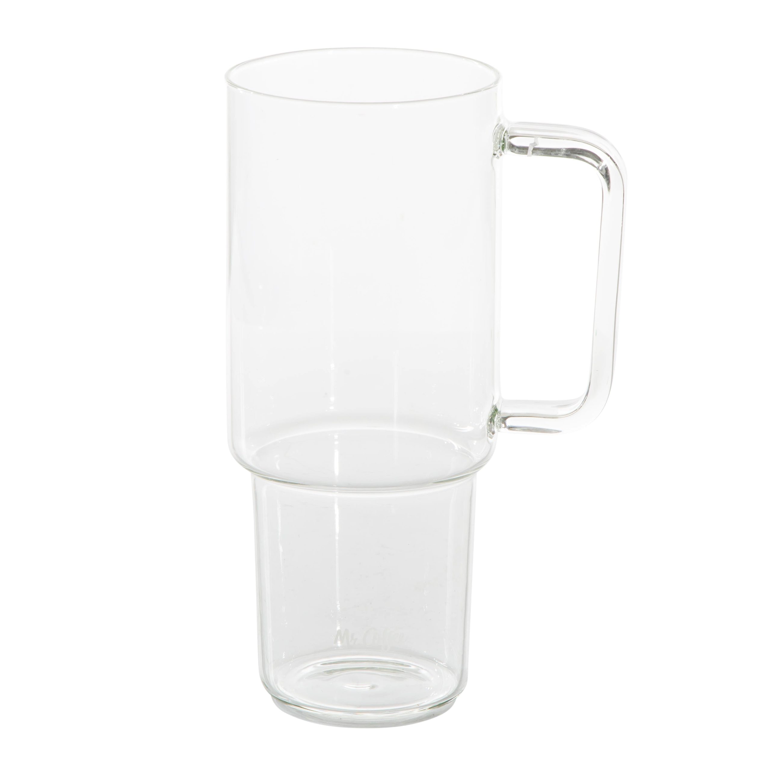 Mr. Coffee Crafted Calm 34 oz Borosilicate Glass Tumbler with Handle, Straw and Bamboo Lid, Iced Coffee Cup, BPA Free, Dishwasher Safe - Image 3