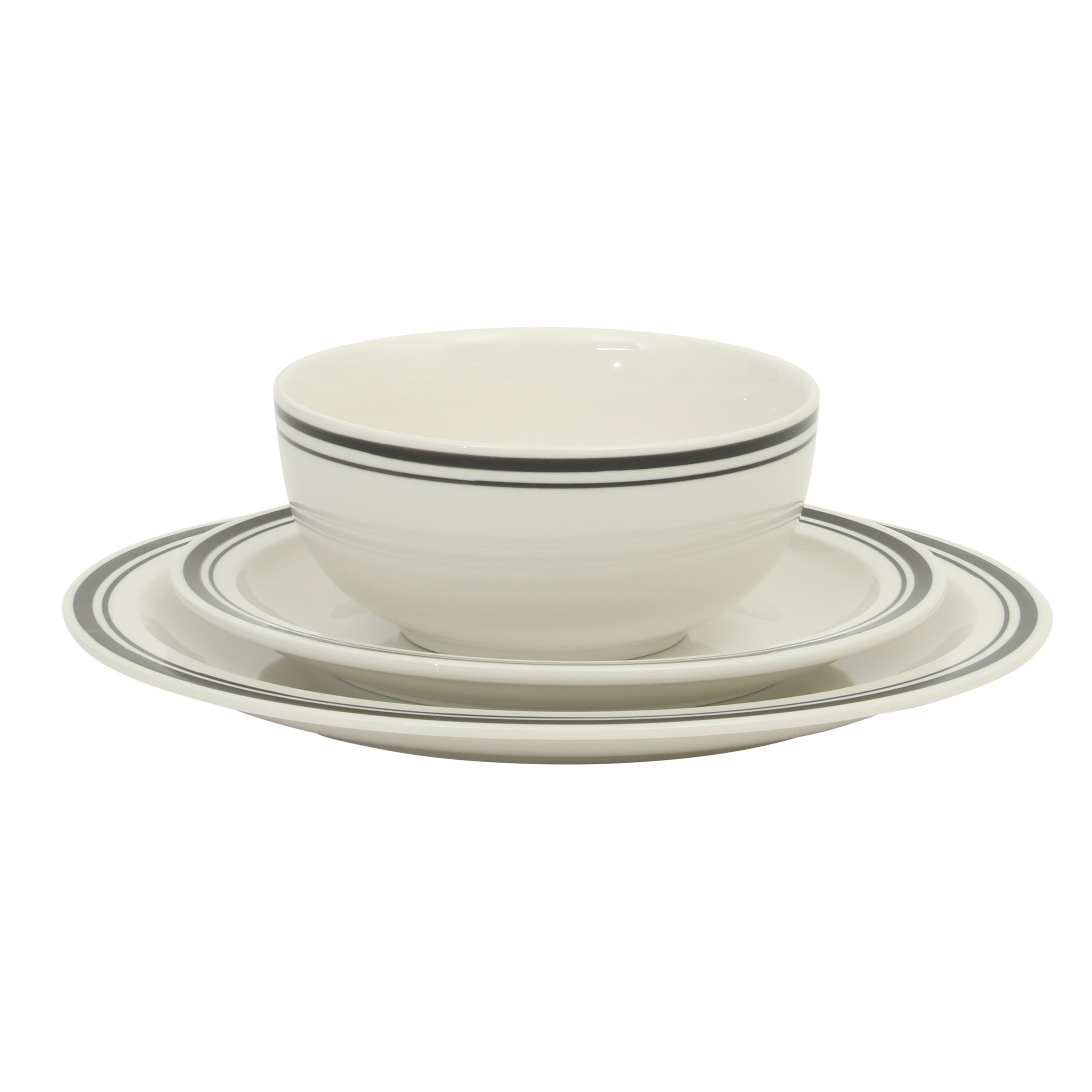Gibson Home Hometown Diner 12-Piece Porcelain Dinnerware Set, Round Plates and Bowls Set for 4, Dishwasher Safe – Dinner Plate, Salad Plate & Cereal Bowl - Image 10