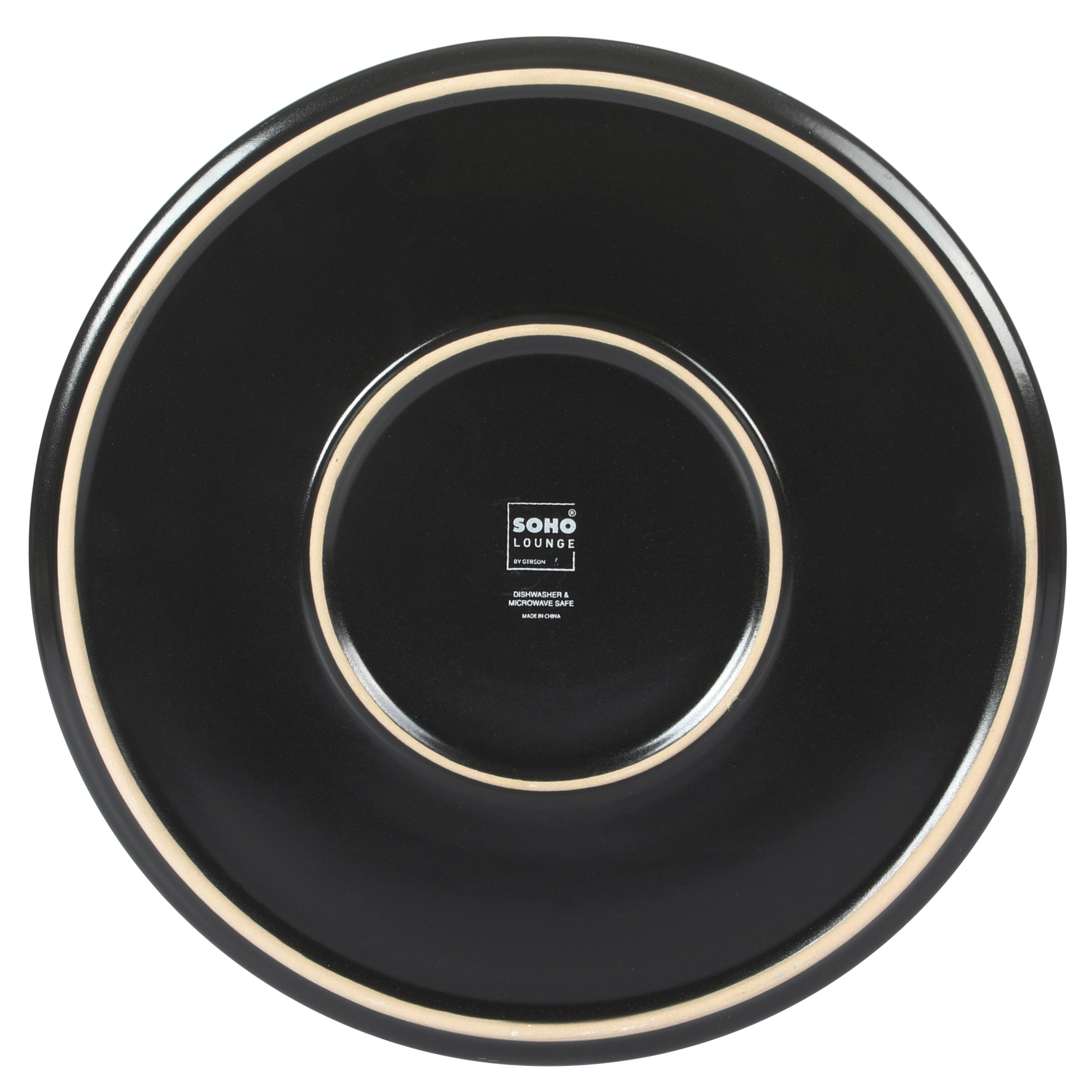 Gibson Home Bowery 32 Piece Matte Black Stoneware Dinnerware Plates, Bowls, and Mugs Set - Service for 8 - Image 4
