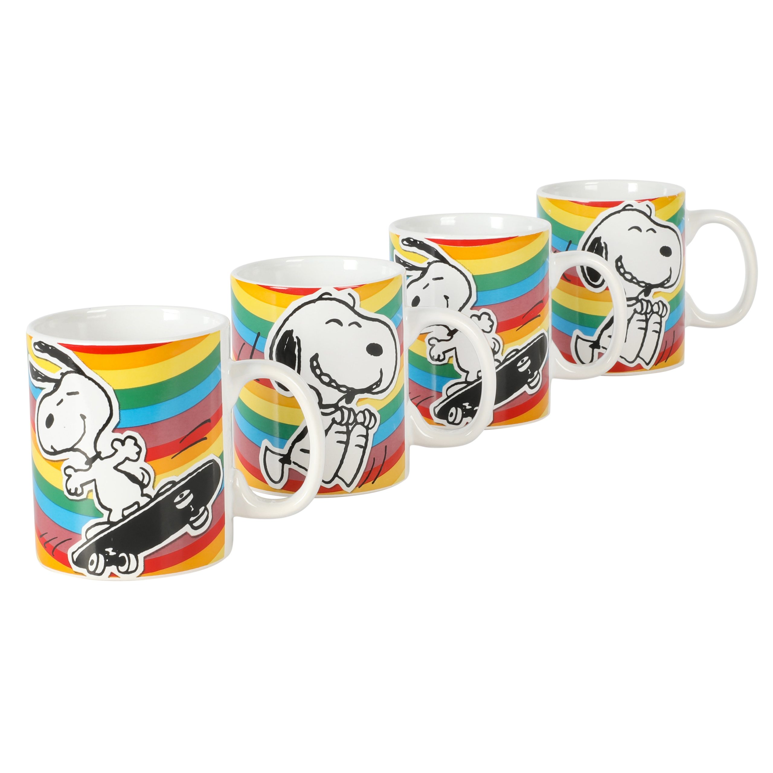 Peanuts 70th Anniversary 4-Piece 15oz Snoopy Stoneware Mug Set - Image 6