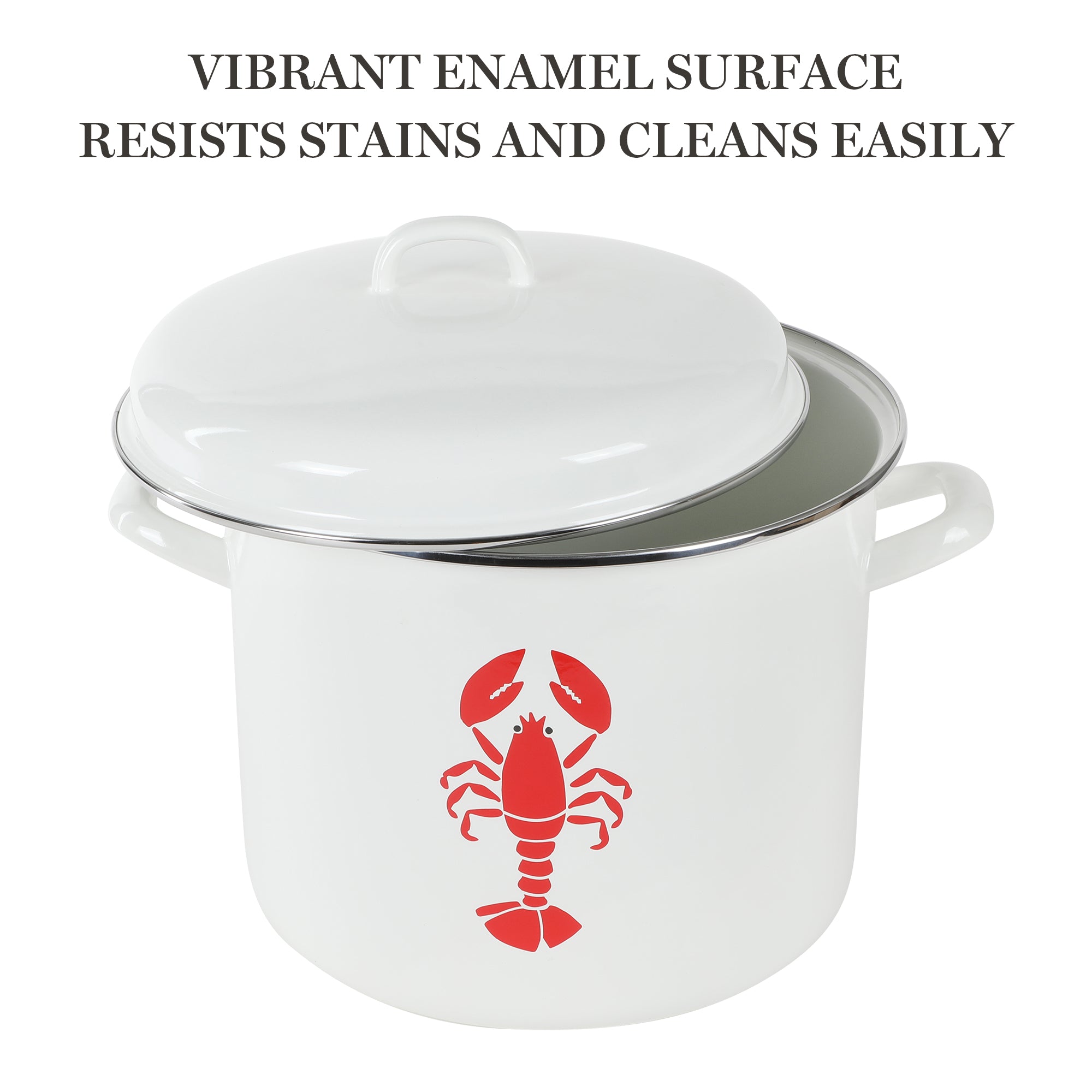 Martha Stewart Thayer 16-Quart Enamel on Steel Lobster Stock Pot - Image 4