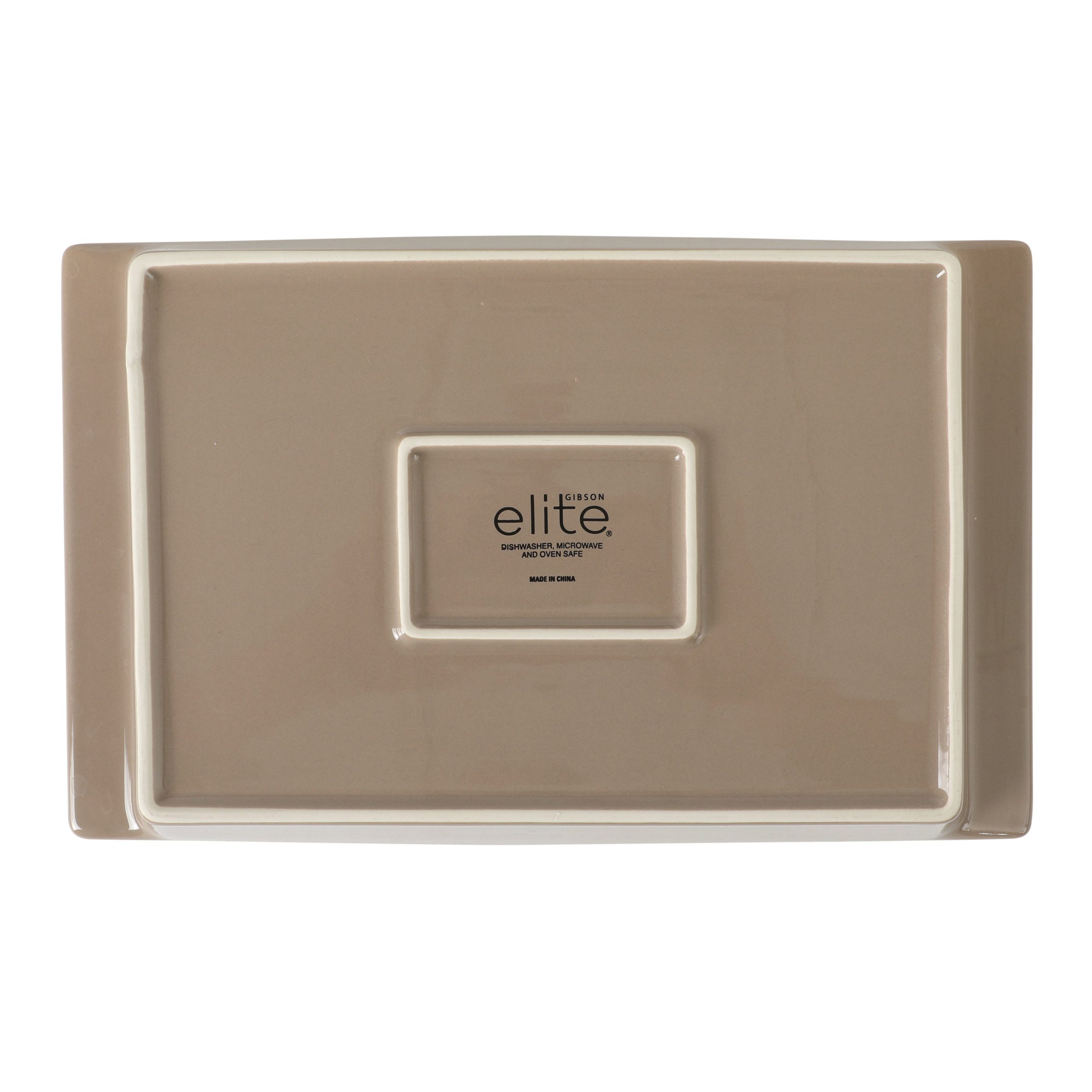 Gibson Elite 2.75-Quart 13.5" x 8.5" Stoneware Baking Dish with Acacia Wood Lid – Taupe Rectangular Oven Safe Baker for Casseroles, Roasting & Serving - Image 7