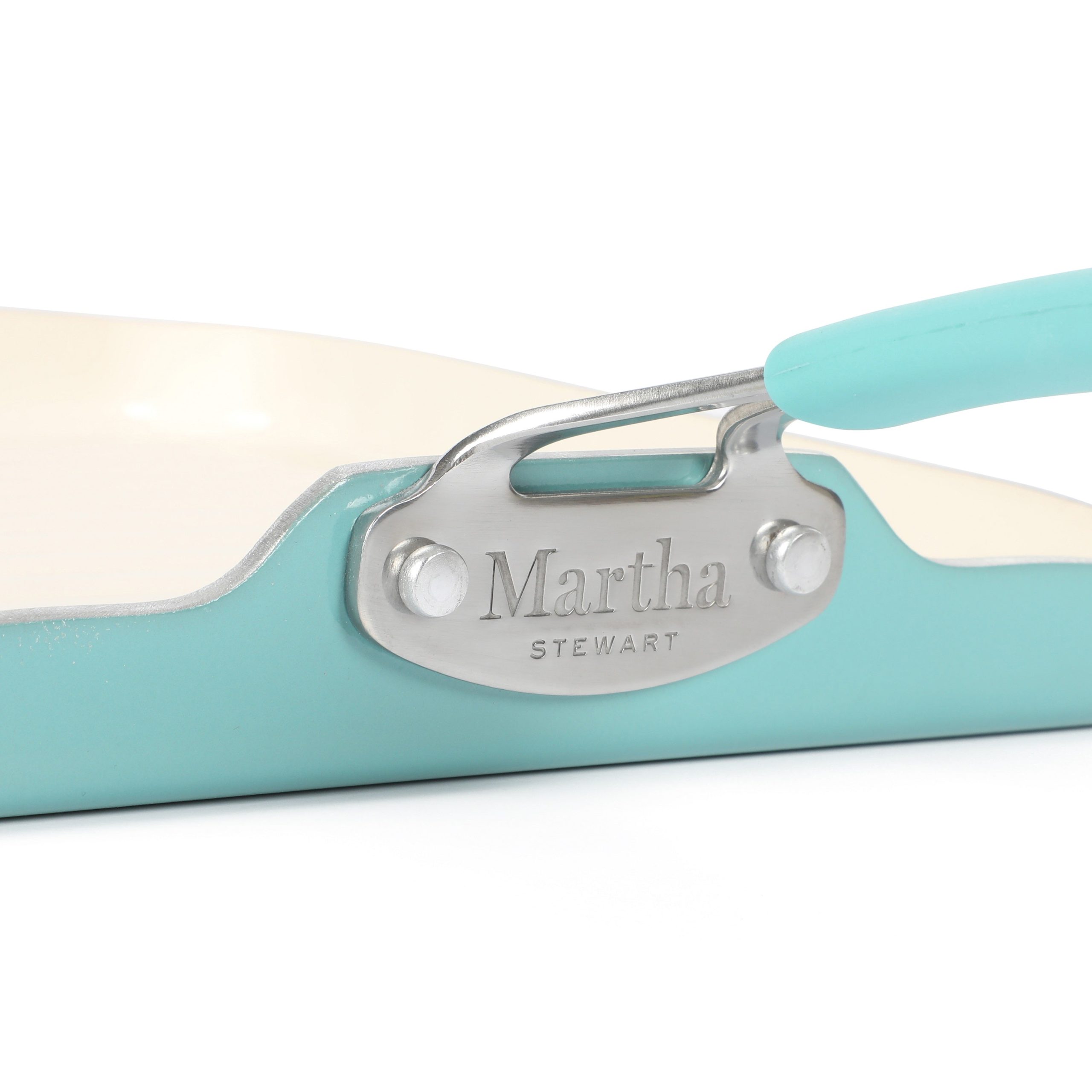 Martha Stewart Everyday Charlemont 10-Inch Teal Aluminum Square Griddle - Image 3