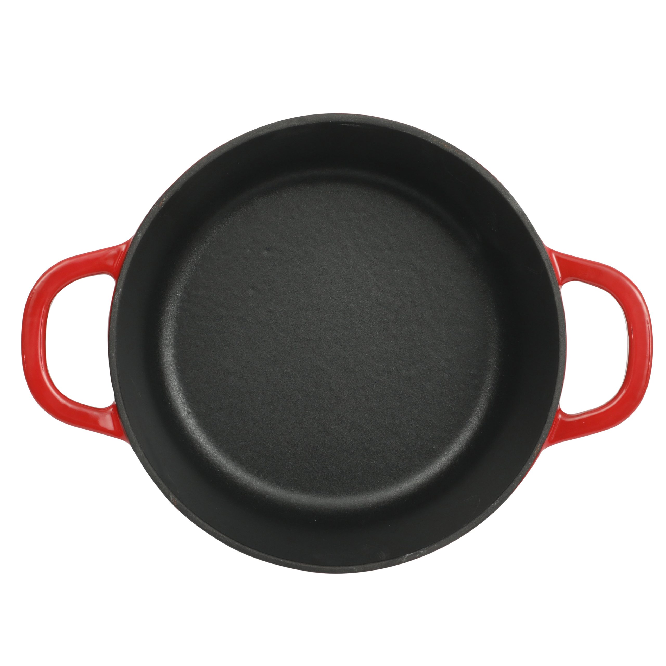 Crock Pot Artisan 3-Quart Round Cast Iron Dutch Oven With Oven Safe Borasilicate Lid - Red - Image 6
