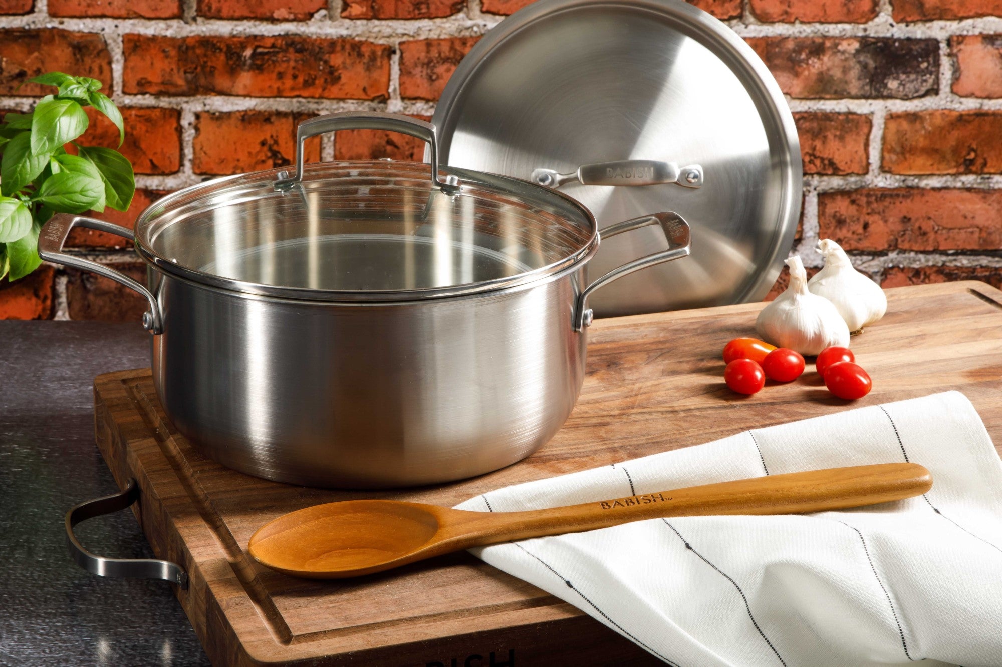 Babish 10 Piece Professional Tri Ply Non Toxic Pots and Pans Cookware Set - Image 13