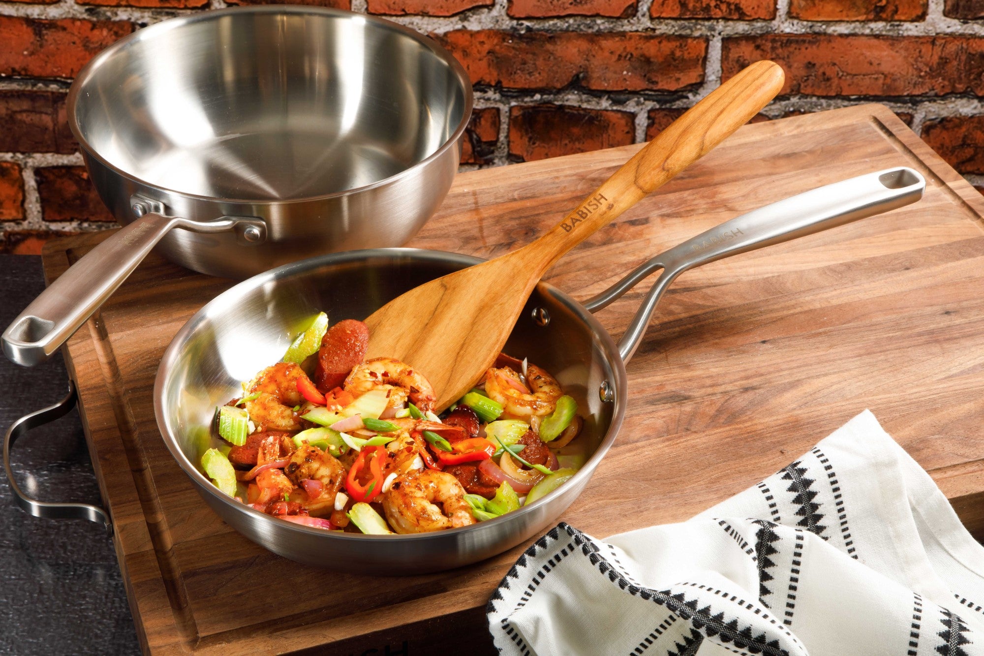 Babish 10 Piece Professional Tri Ply Non Toxic Pots and Pans Cookware Set - Image 14