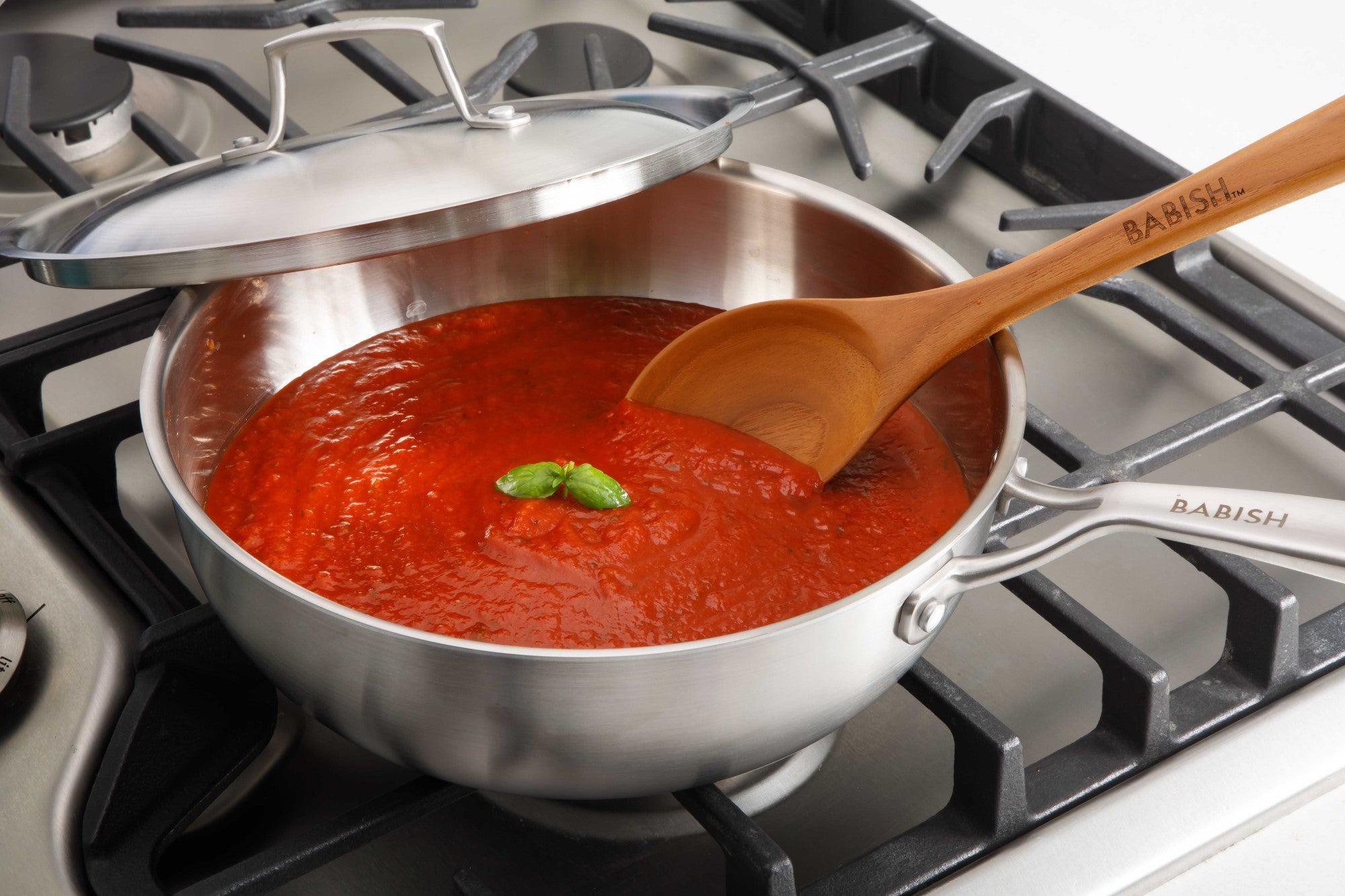 Babish 10 Piece Professional Tri Ply Non Toxic Pots and Pans Cookware Set - Image 15
