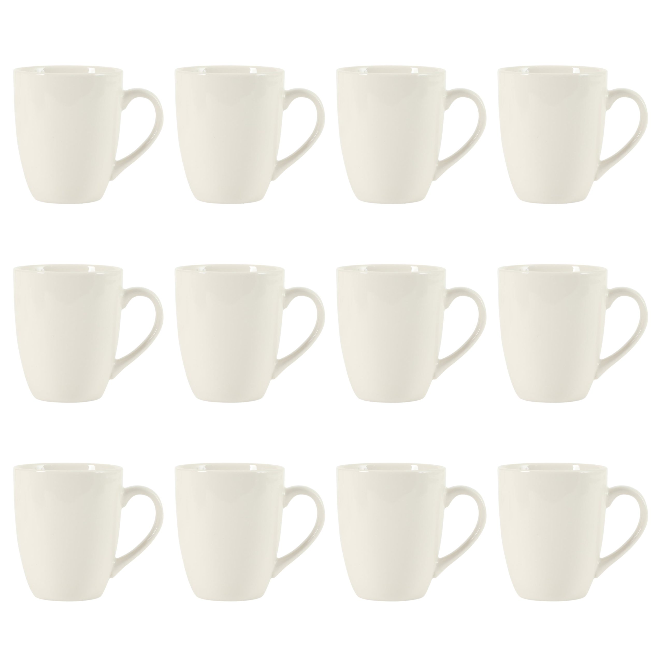 Gibson Home Great Essentials 12 Ounce Porcelain Coffee Mugs - Set of 12 - Cups for Latte, Hot Tea, Cappuccino, Mocha, Espresso, Cocoa - Image 7