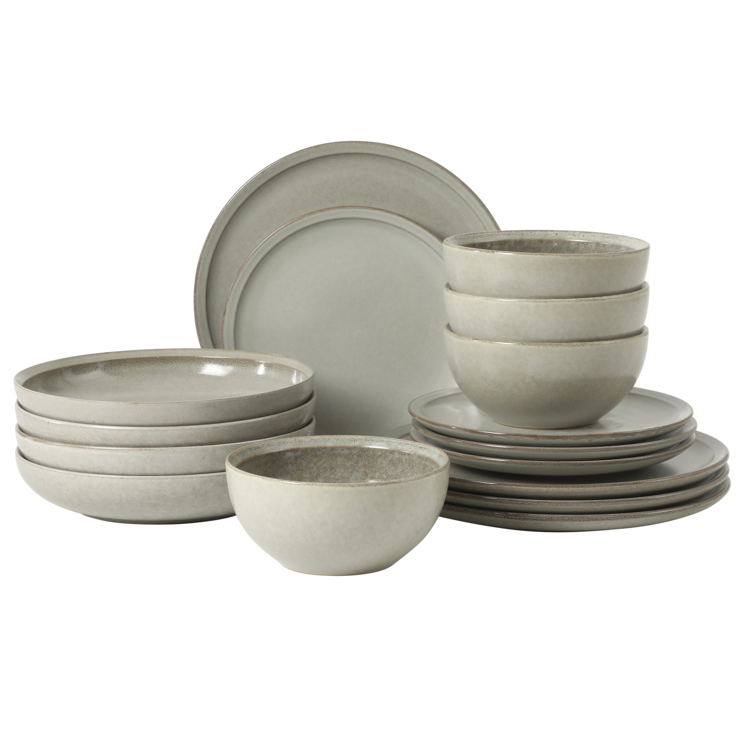 Gibson Elite Beckett Stoneware Matte Reactive Glaze 16 Piece (Service for 4) Plates and Bowls Dinnerware Set - Image 12