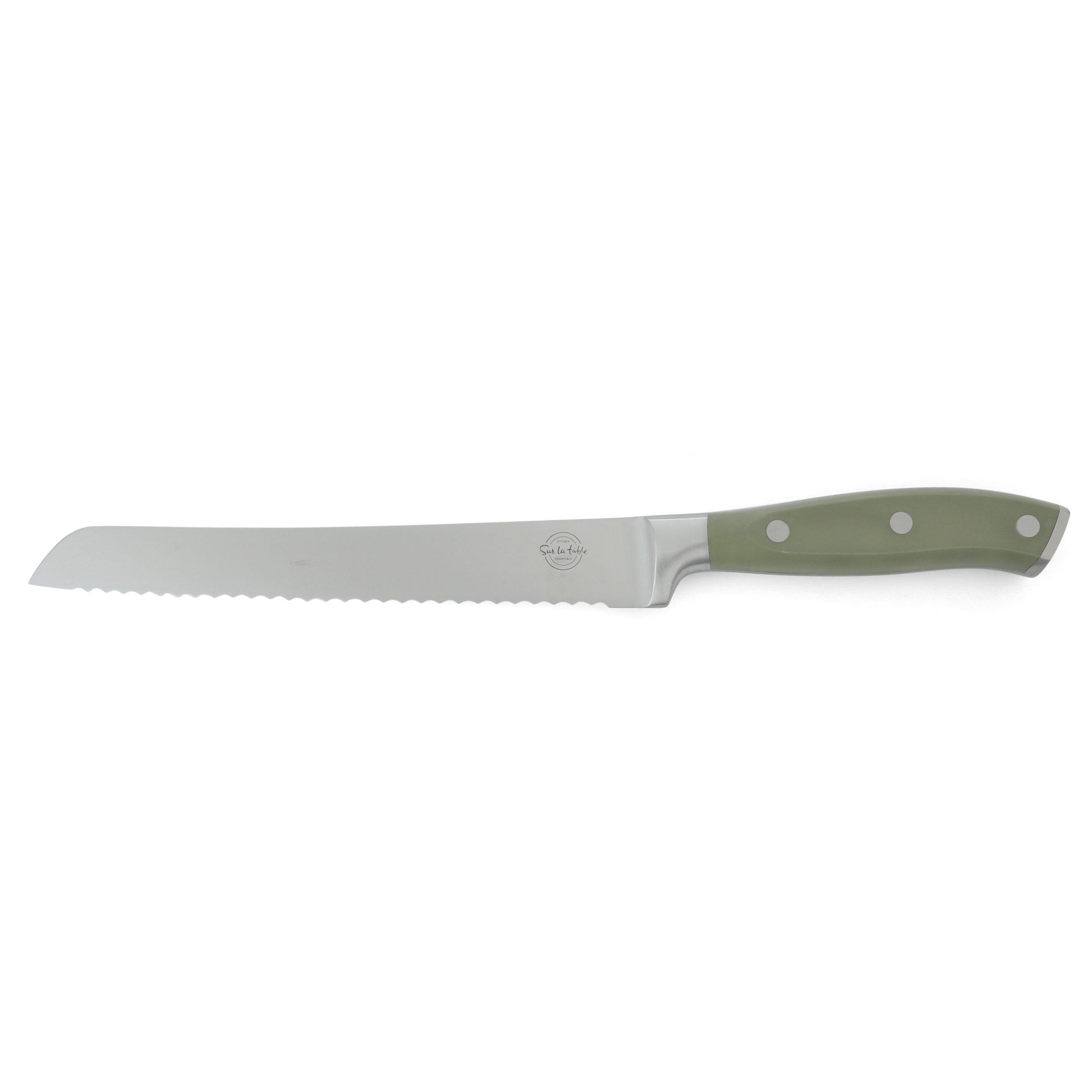 Sur La Table Tasting Kitchen 5-Piece Cutlery Set With Triple Riveted Handle on Beechwood Magnetic Block - Image 7