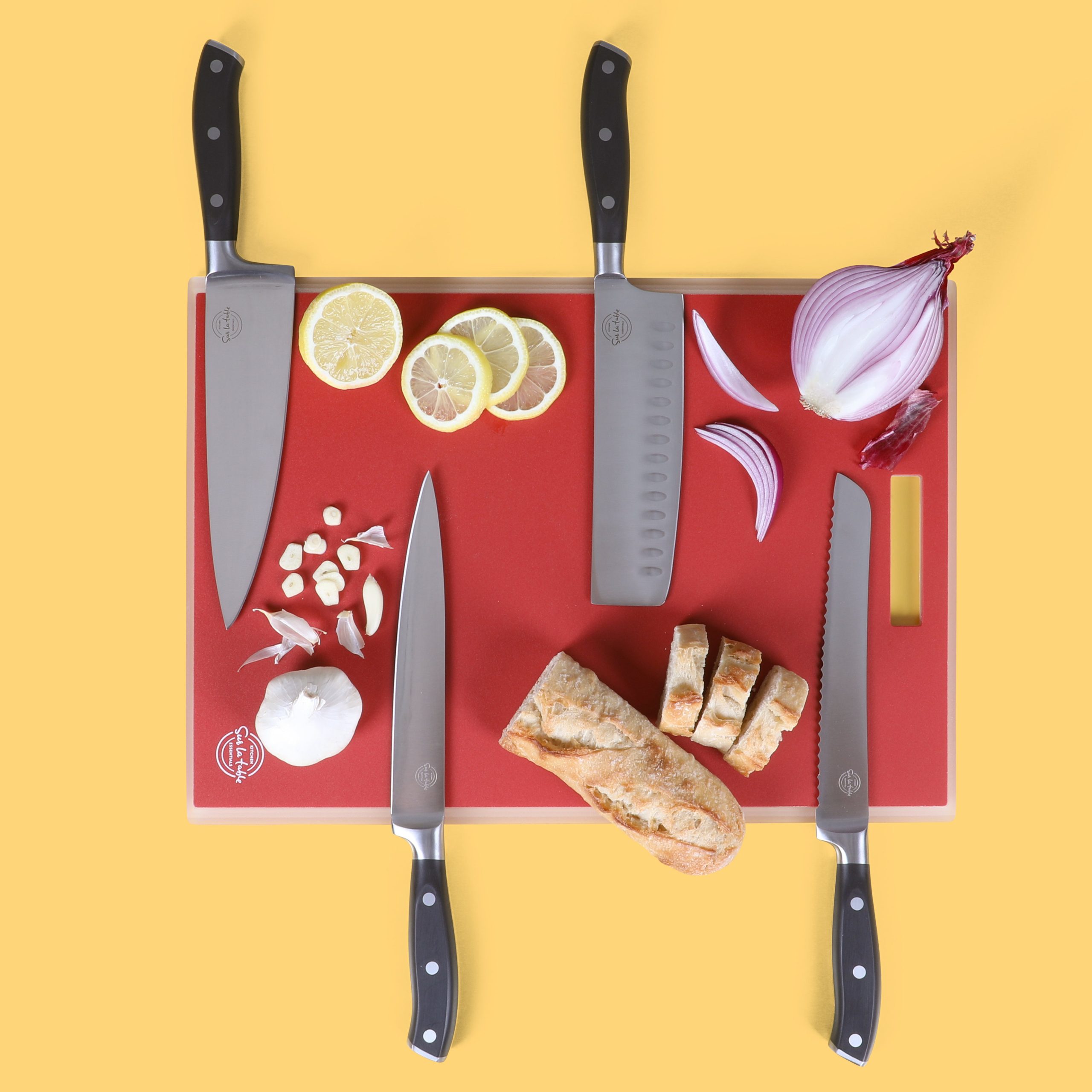 Sur La Table Kitchen Essentials 2-Piece (17" x 12" & 13" x 9") Polypropylene Cutting Board Set - Image 3