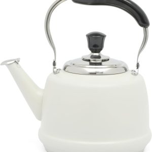 Martha Stewart Kingstree Large 2 Qt Heavy Gauge Stainless Steel Whistling Tea Kettle