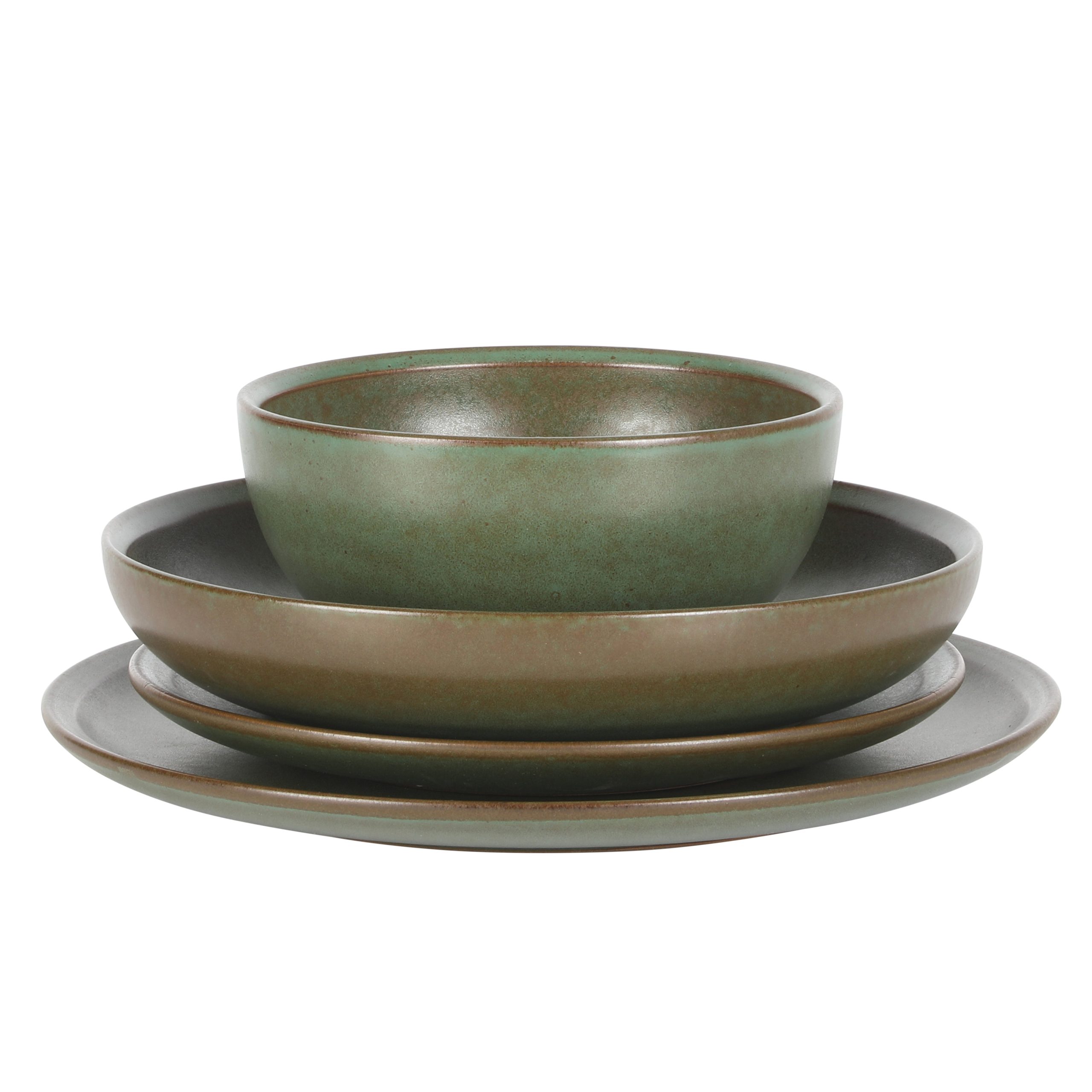 Gibson Elite Beckett Stoneware Matte Reactive Glaze 16 Piece (Service for 4) Plates and Bowls Dinnerware Set - Image 8