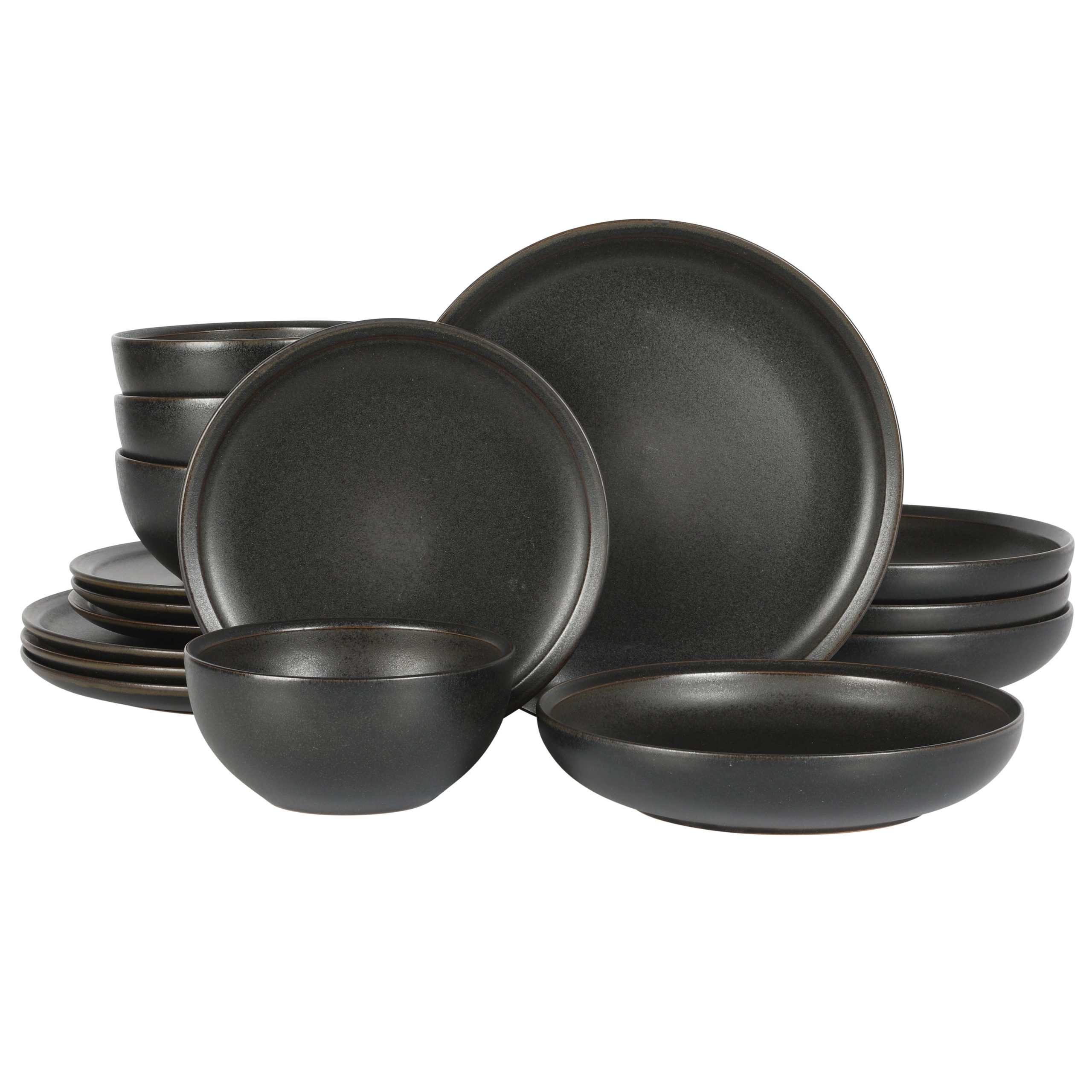 Gibson Elite Beckett Stoneware Matte Reactive Glaze 16 Piece (Service for 4) Plates and Bowls Dinnerware Set - Image 11