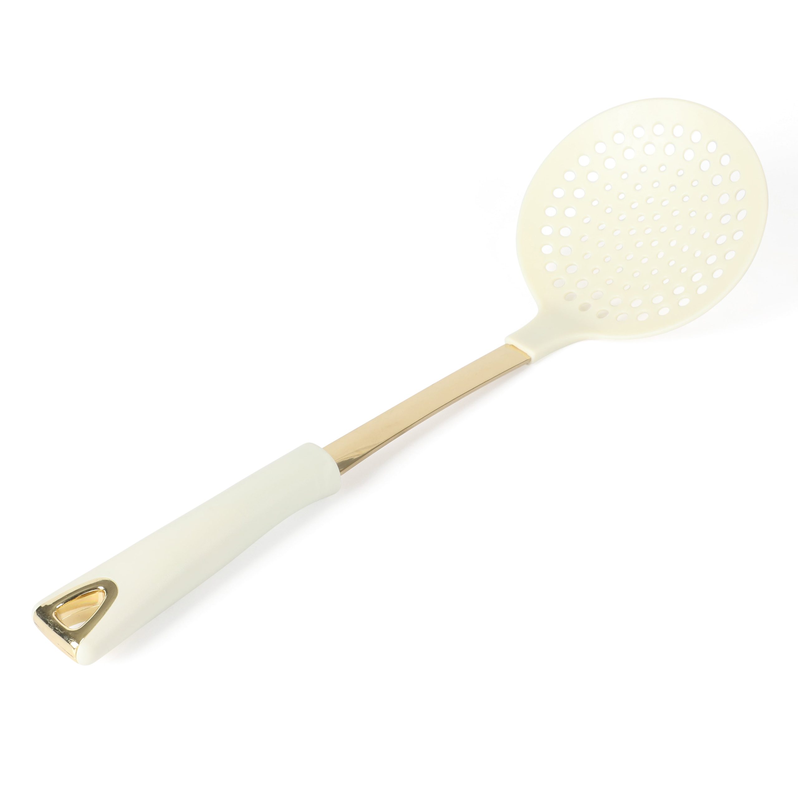 Martha Stewart Lockton 5-Piece Stainless Steel & Nylon Kitchen Tool Set - Linen w/ Gold - Image 7
