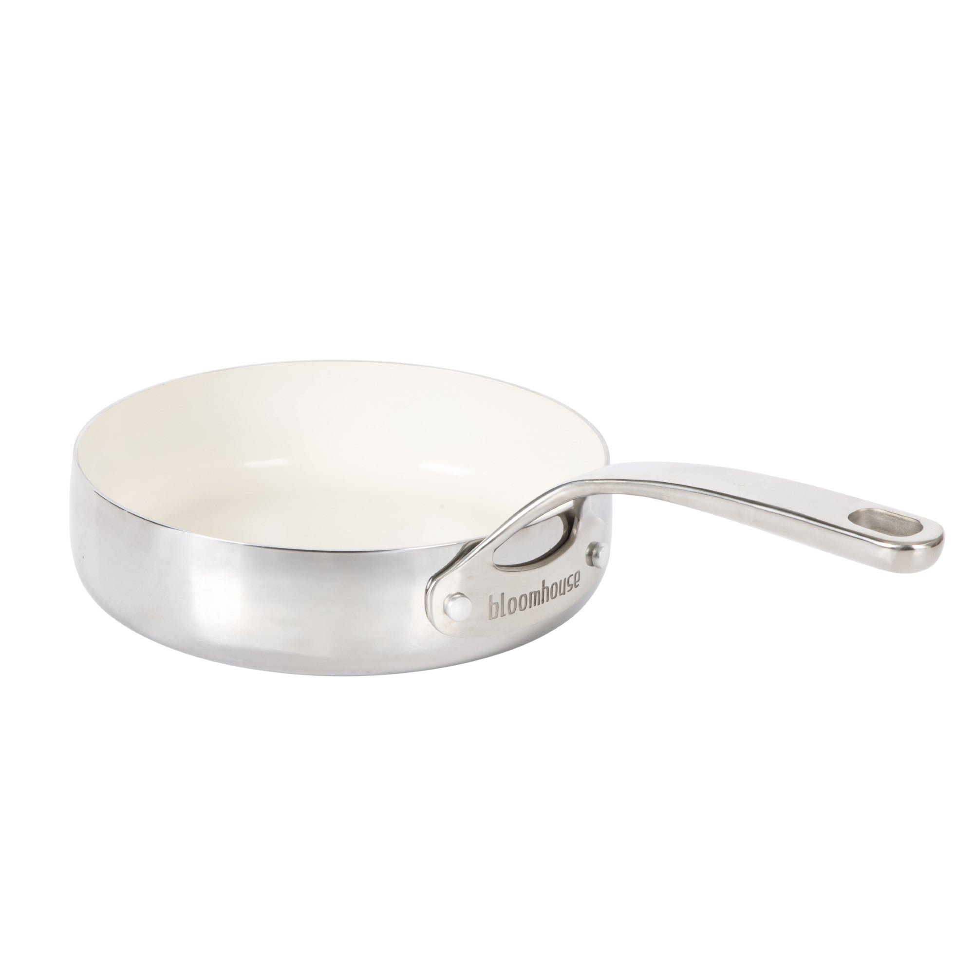 Bloomhouse 8 Inch Triply Stainless Steel Fry Pan w/ Non-Stick Non-Toxic Pro Ceramic Interior Frying Pan - Image 4