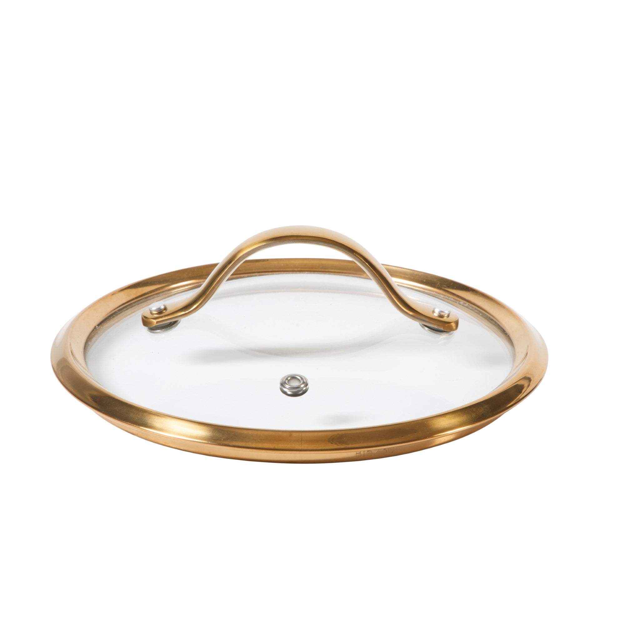 Bloomhouse 3 Quart Heavy Duty Aluminum Premium PFA Free Ceramic Nonstick Saucepan with Lid - Linen White with Gold Handle - Image 5