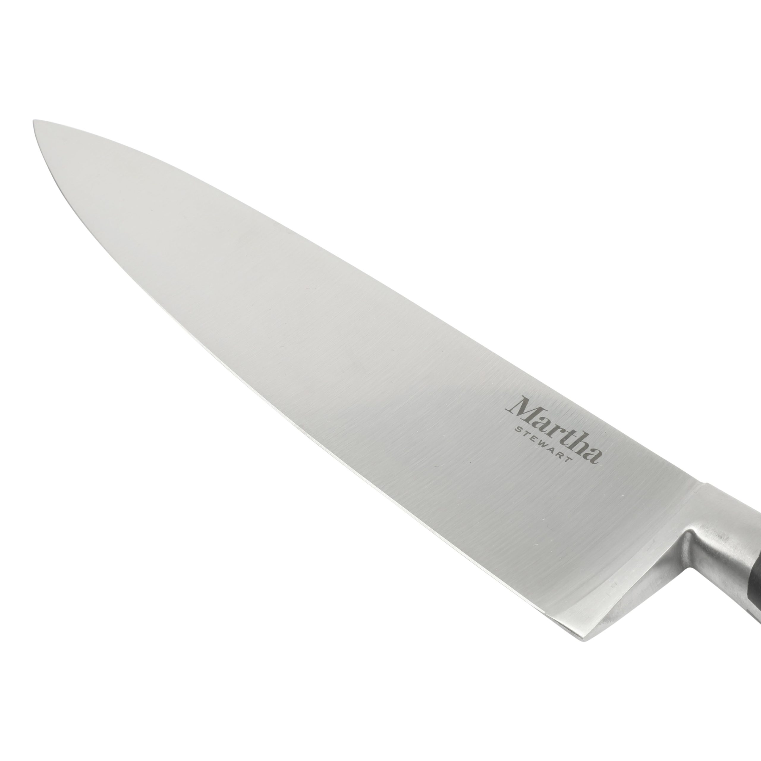 Martha Stewart Carverton 8" Chef Knife, High Carbon Stainless Steel Kitchen Knive W/ Black Triple Rivet Handle - Image 3