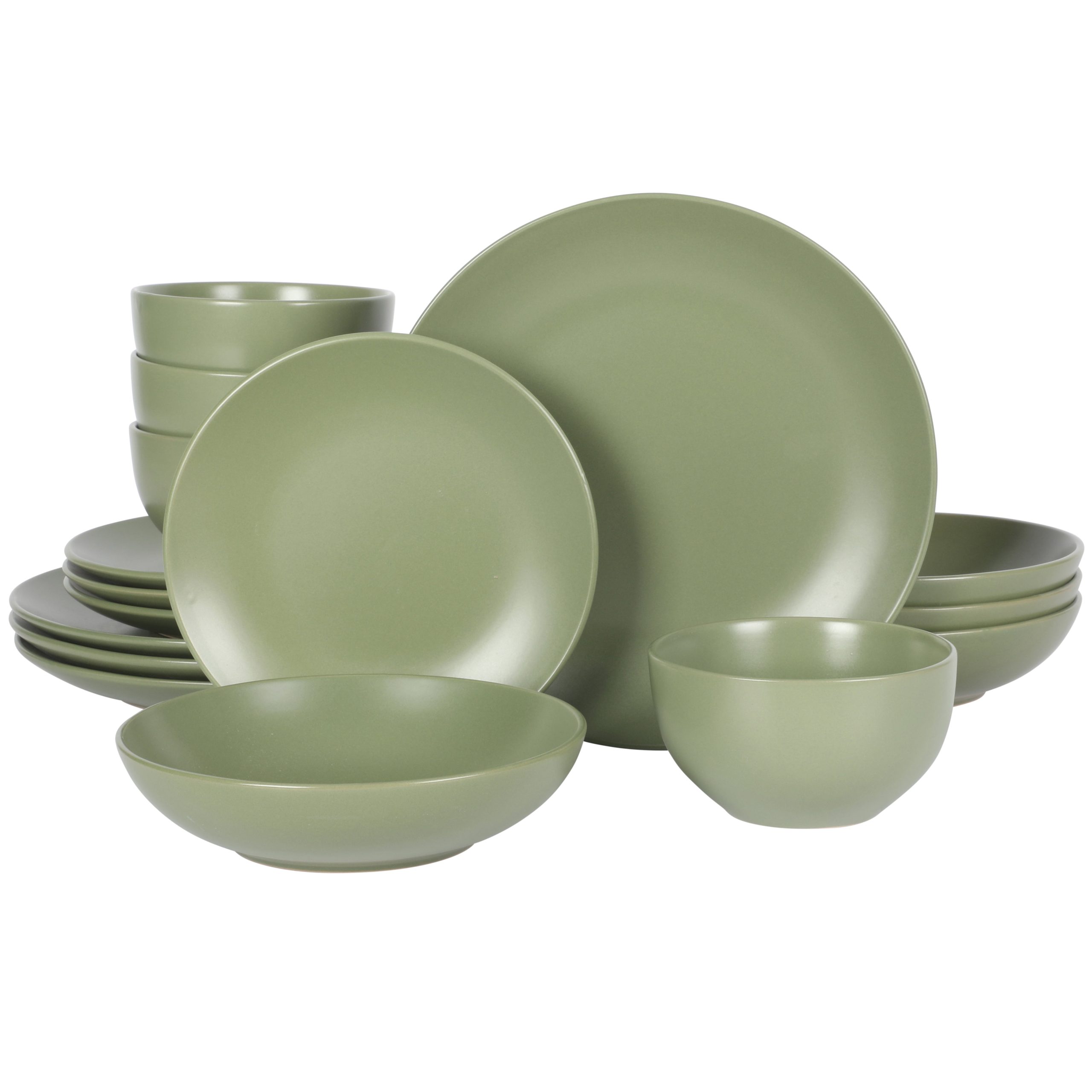 Gibson Home Queenslane 16 Piece Double Bowl Plates and Bowls Dinnerware Set - Image 11