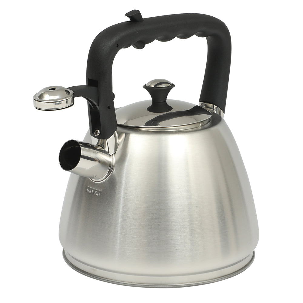 Mr. Coffee Armidale Large 2.5QT Brushed Stainless Steel Whistling Tea Kettle - Image 2