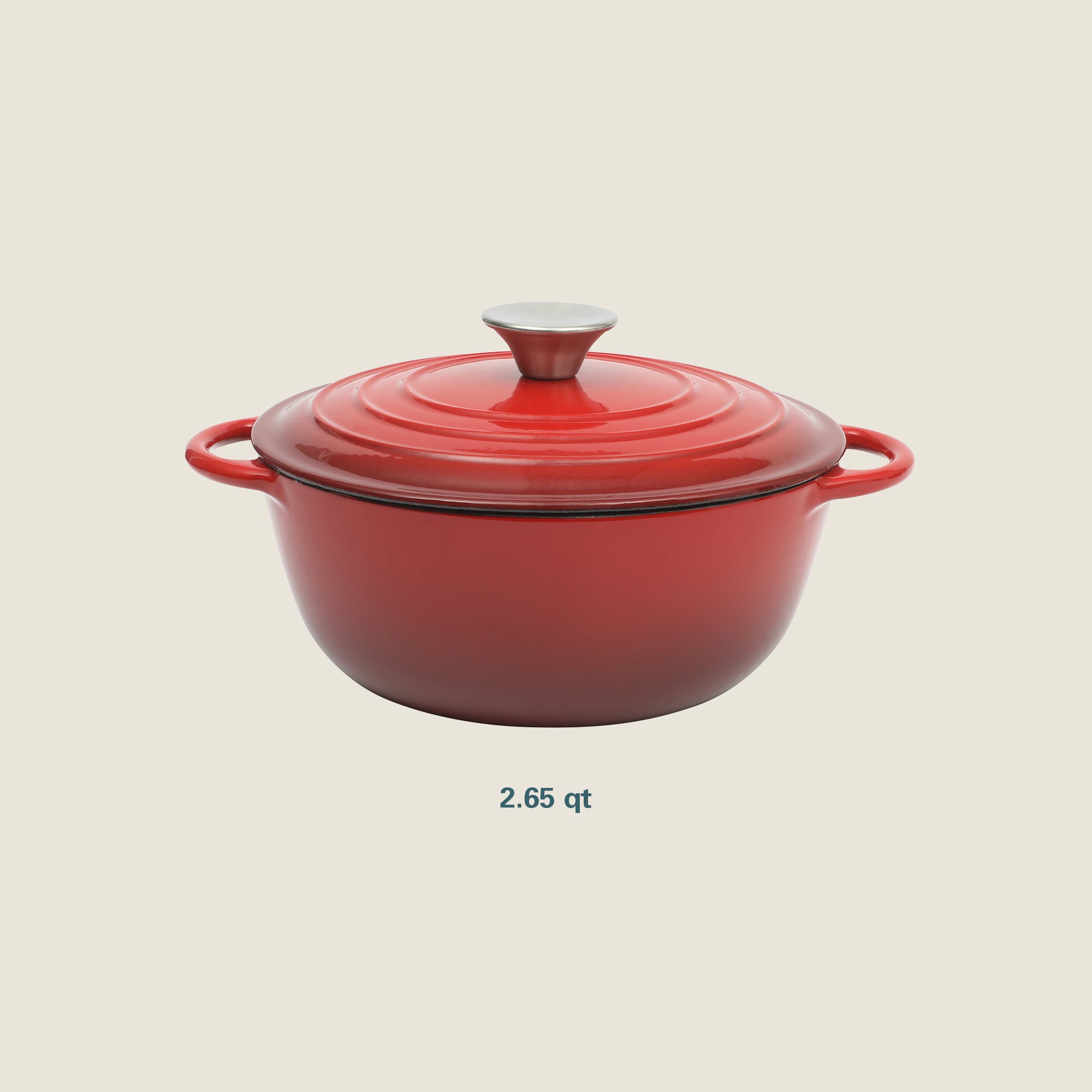 Gibson Home Addlestone 2.65 Quart Enamel Cast Iron Dutch Oven - Image 3