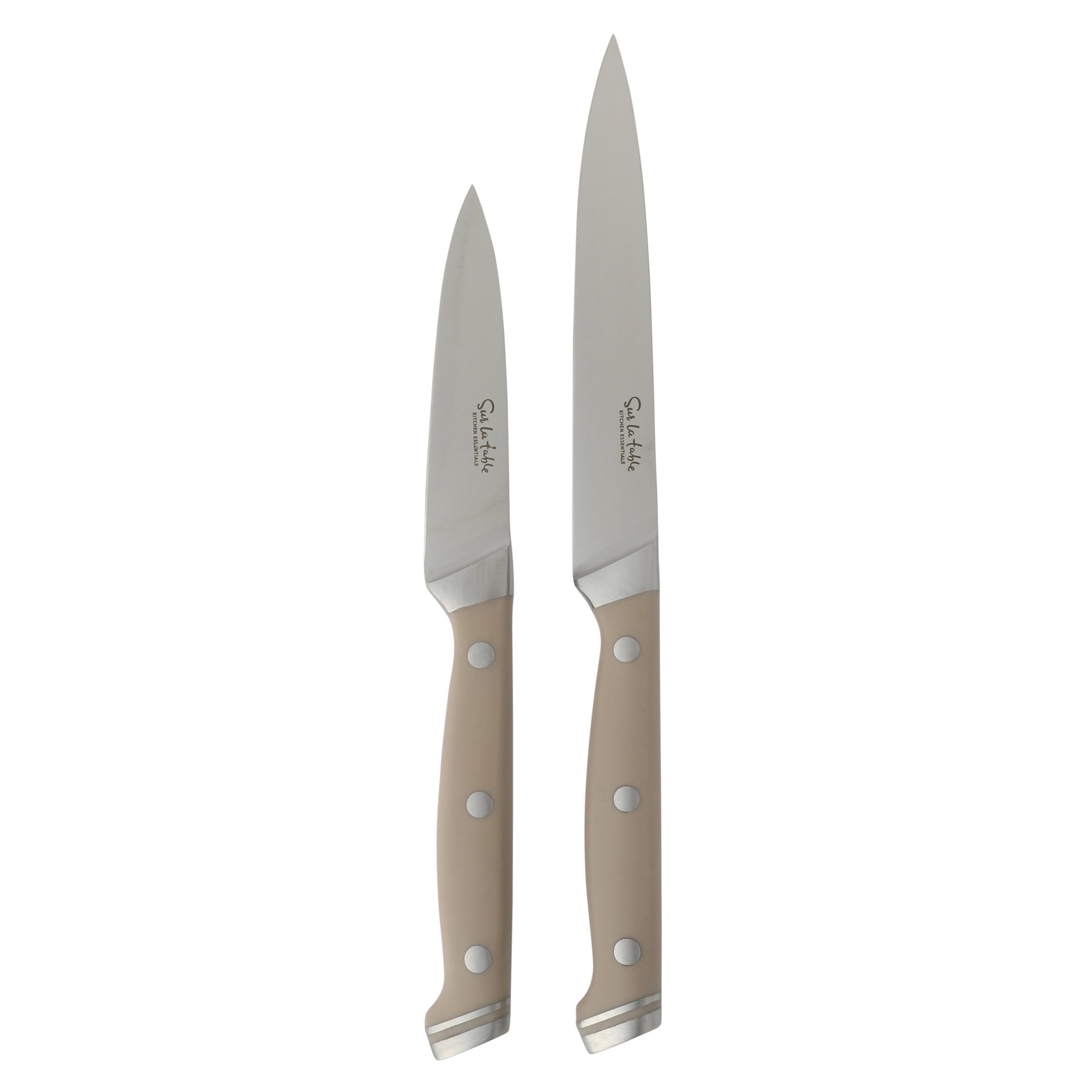 Sur La Table Kitchen Essentials 14 Piece Cutlery Set, German Steel Forged Knives, Beech Wood Block, Chef, Santoku, Bread, Steak Knives, Shears & Sharpener - Blue - Image 15