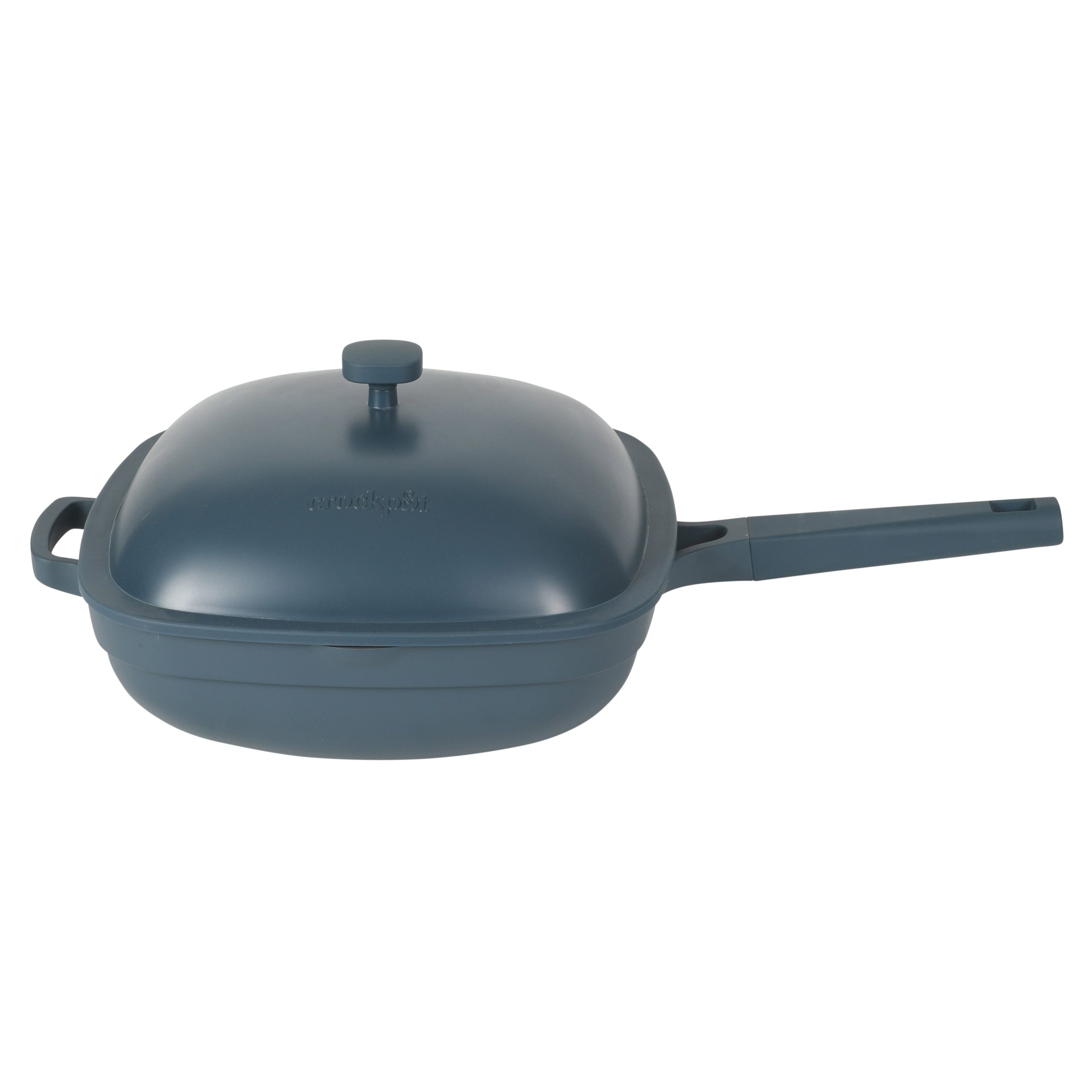 Crock Pot Northvale 5.3 Quart Ceramic Nonstick Sauté Pan with Steamer Basket & Lid, Cast Aluminum Pan with Induction Base and Soft-Touch Handle - Image 5