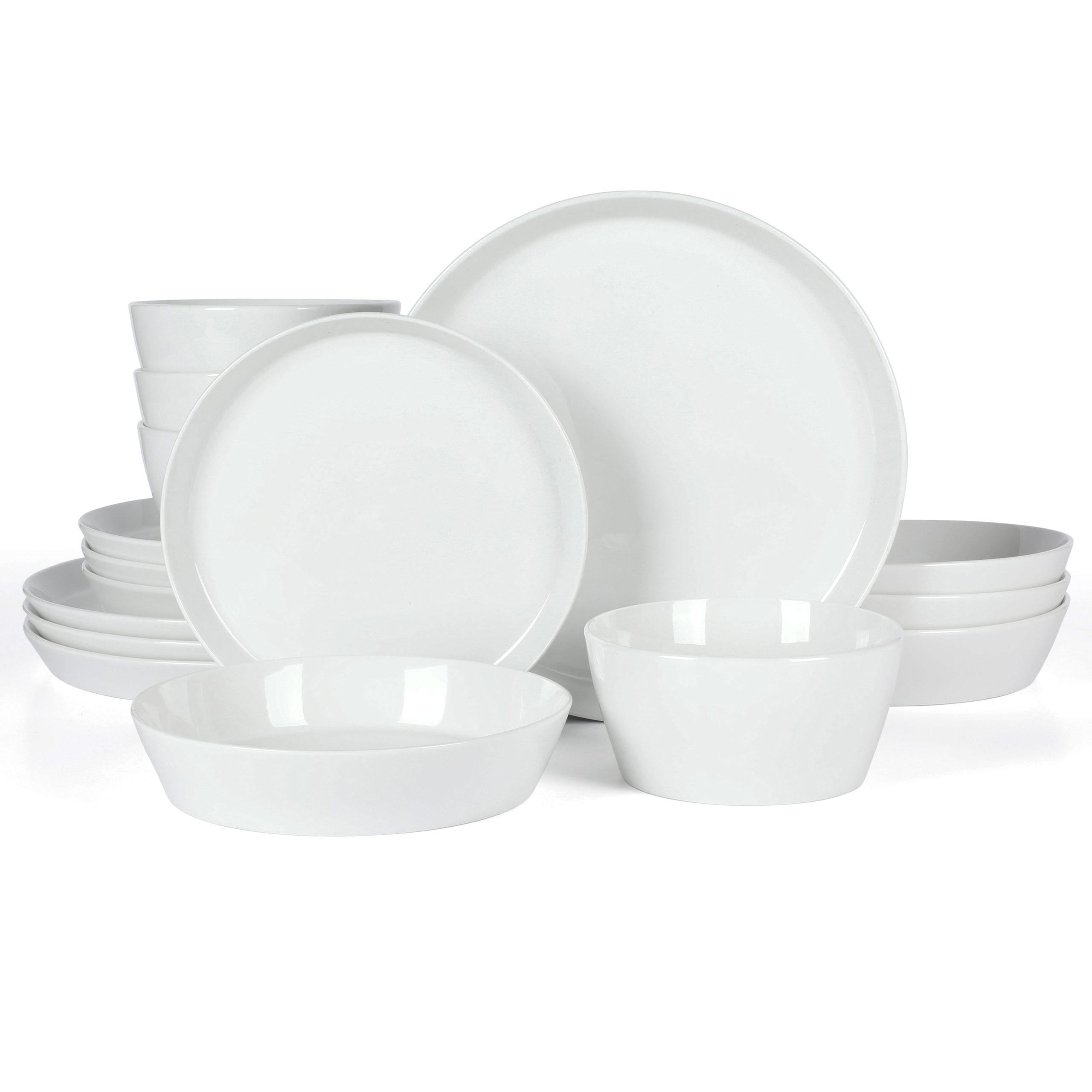 Martha Stewart Selma Chip & Scratch Resistant Dinnerware Set, Plates and Bowls Dishes Set - Image 2