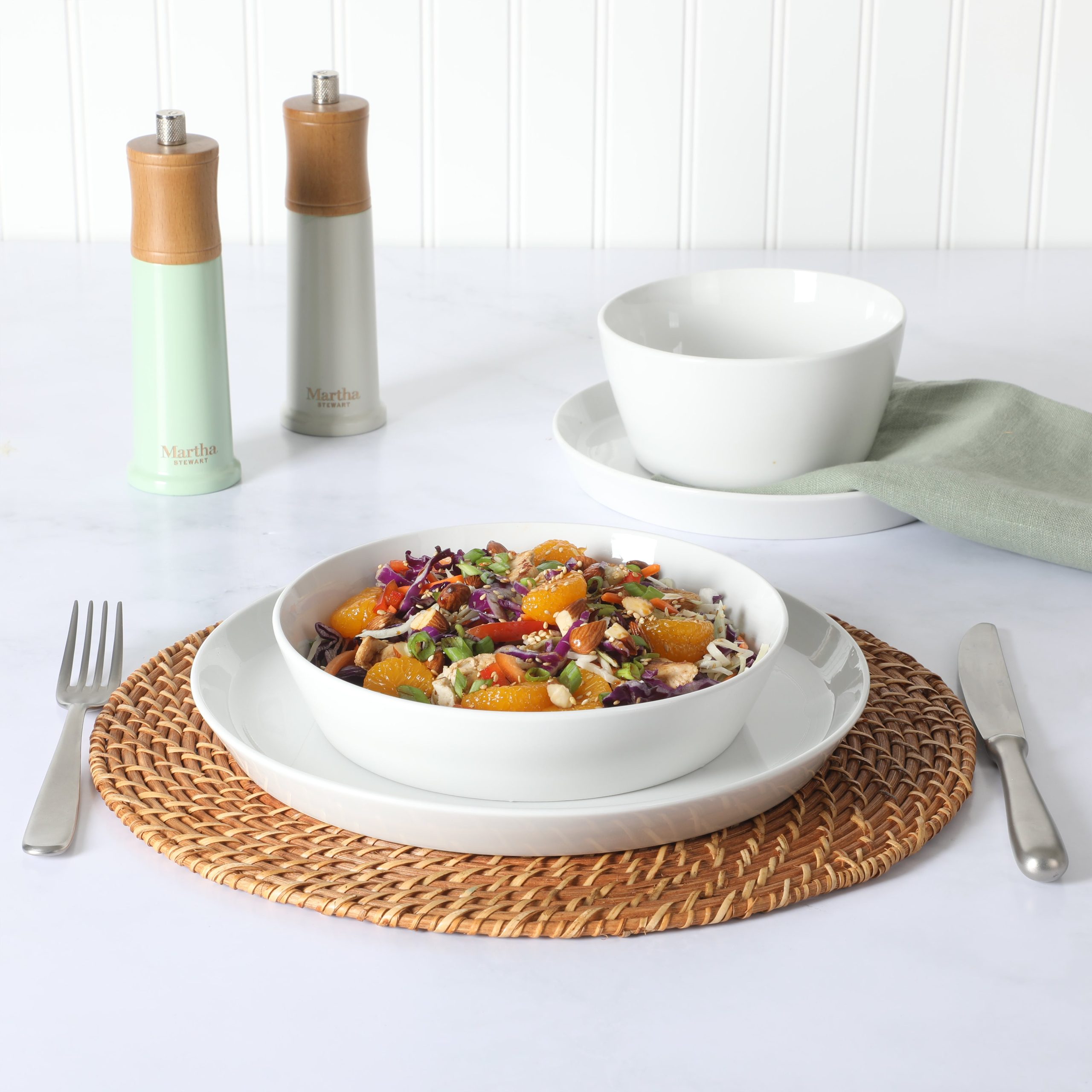 Martha Stewart Selma Chip & Scratch Resistant Dinnerware Set, Plates and Bowls Dishes Set - Image 12