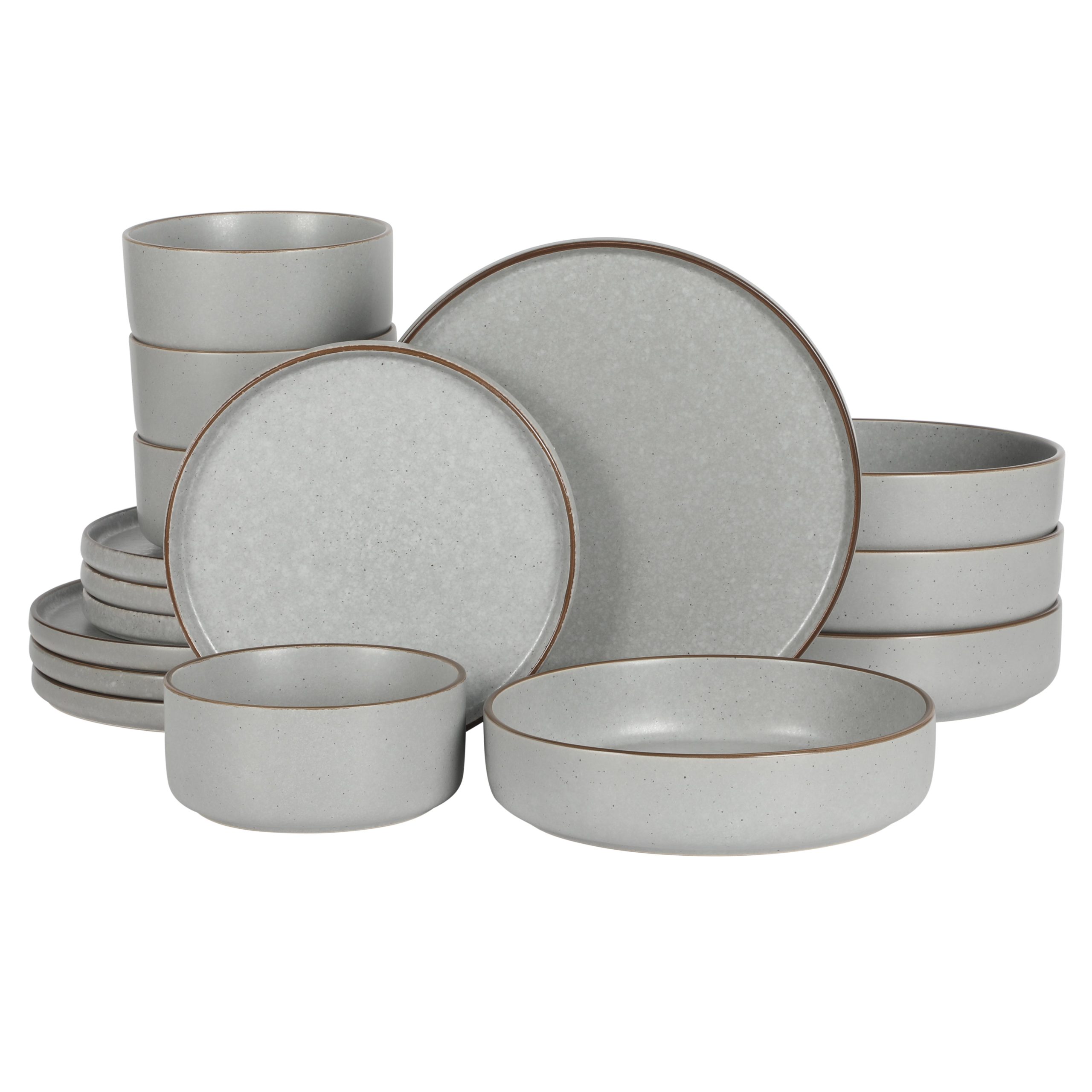 Gibson Elite Gelston Stoneware Matte Reactive Glaze 16 Piece (Service for 4) Plates and Bowl Dinnerware Set - Image 13